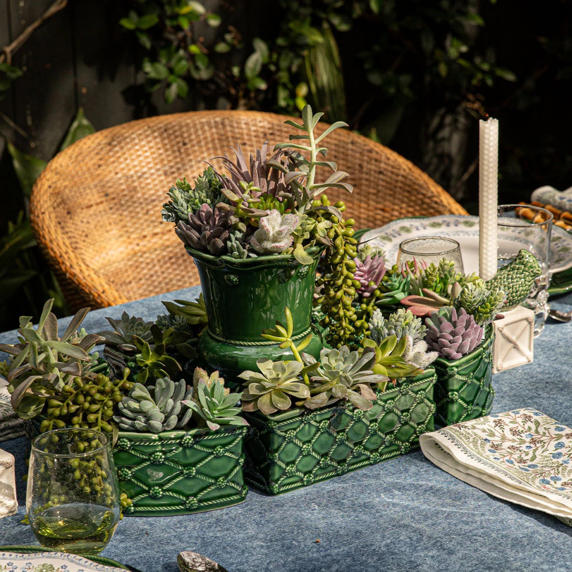 Berry & Thread Petite Parterre Garden Vase - Basil