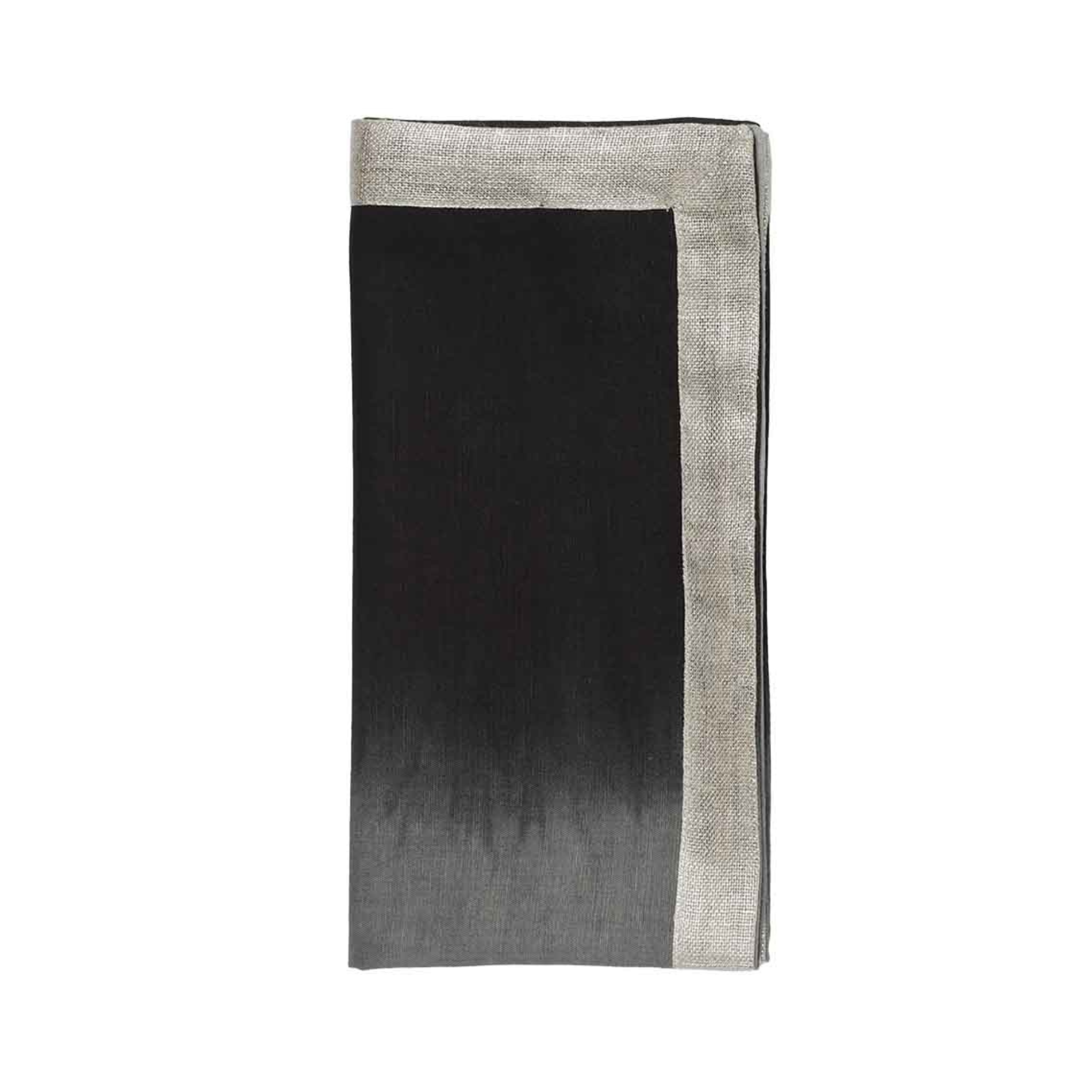 Dip Dye Napkin in Gray & Black - Set of 4