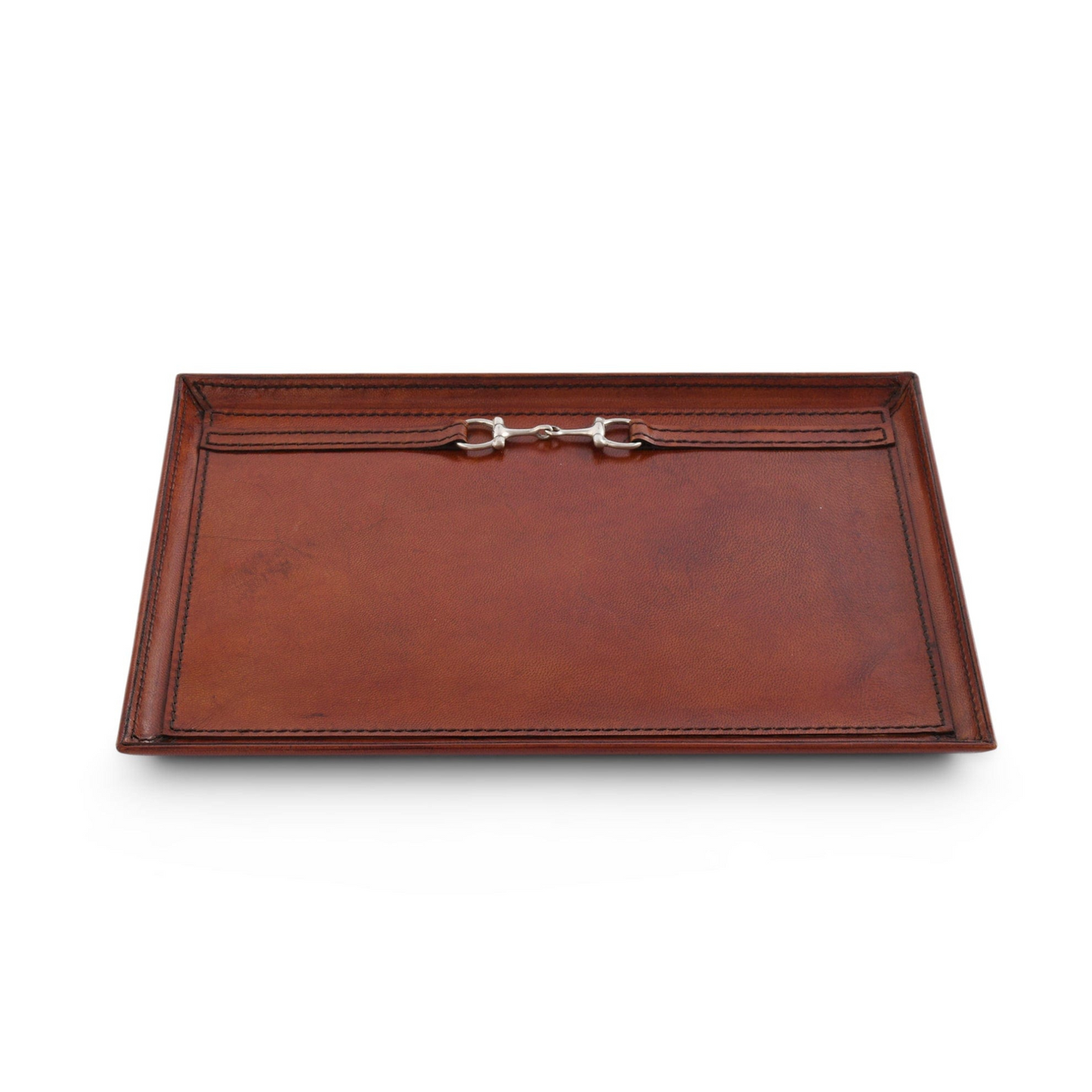 Equestrian Bit Leather Catchall Tray