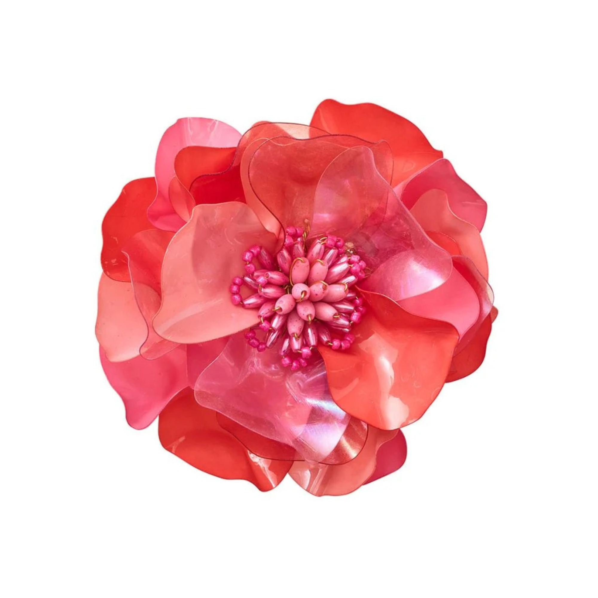 Gardenia Napkin Rings in Salmon - Set of 4