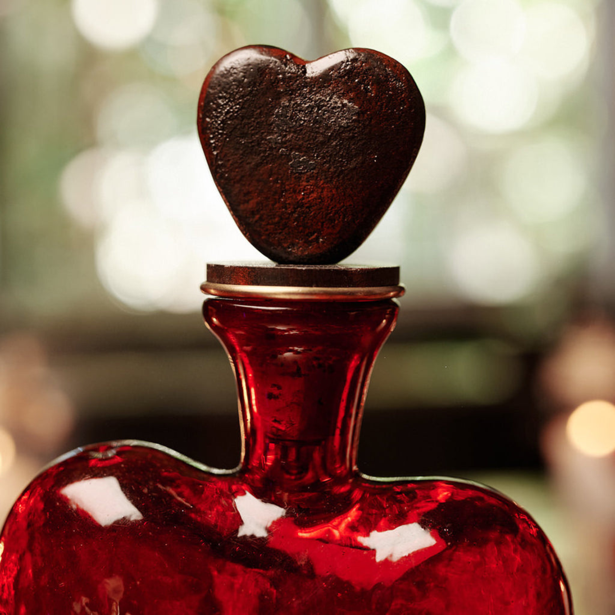 Dos Corazones Heart Decanter