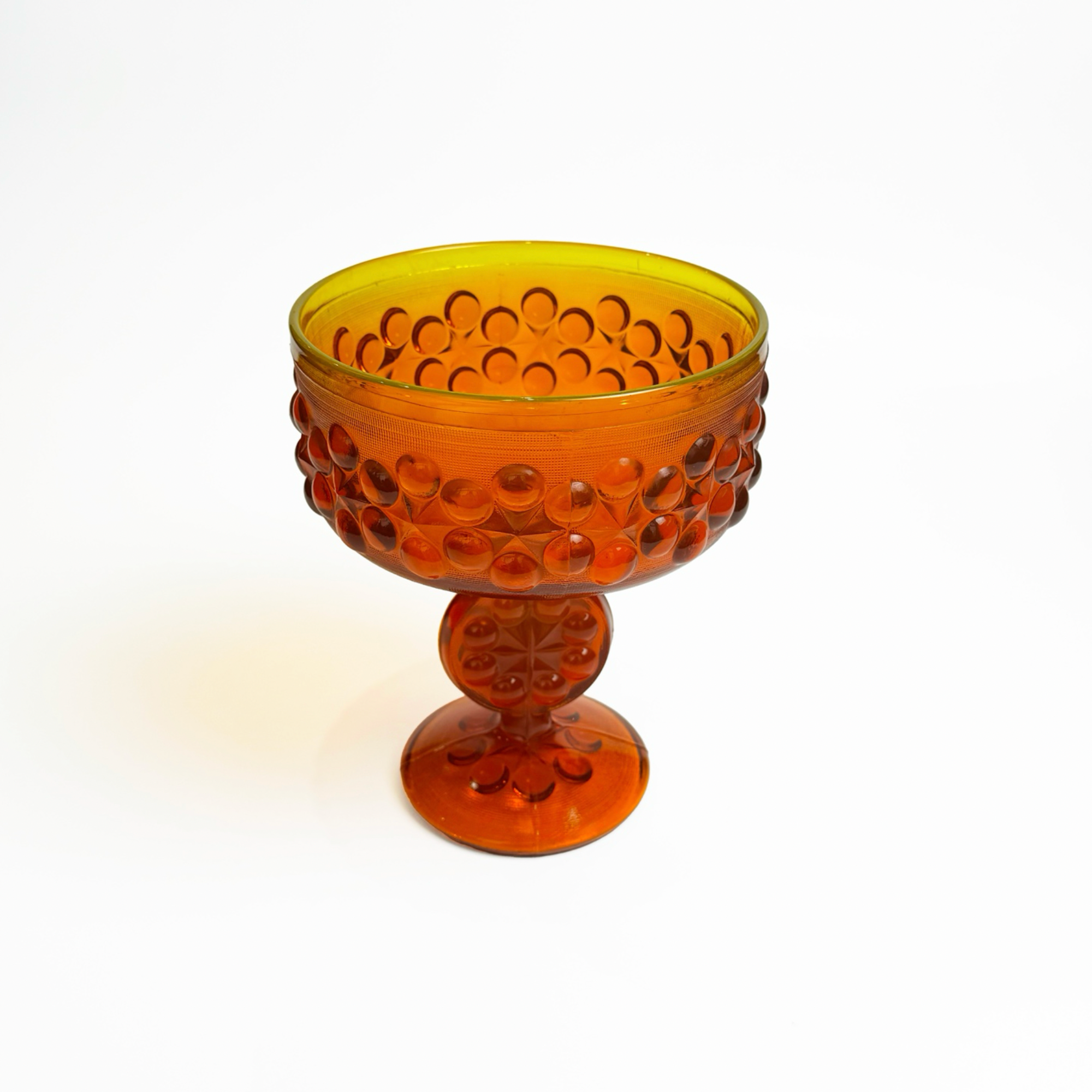 Vintage Autumn Glass Compote