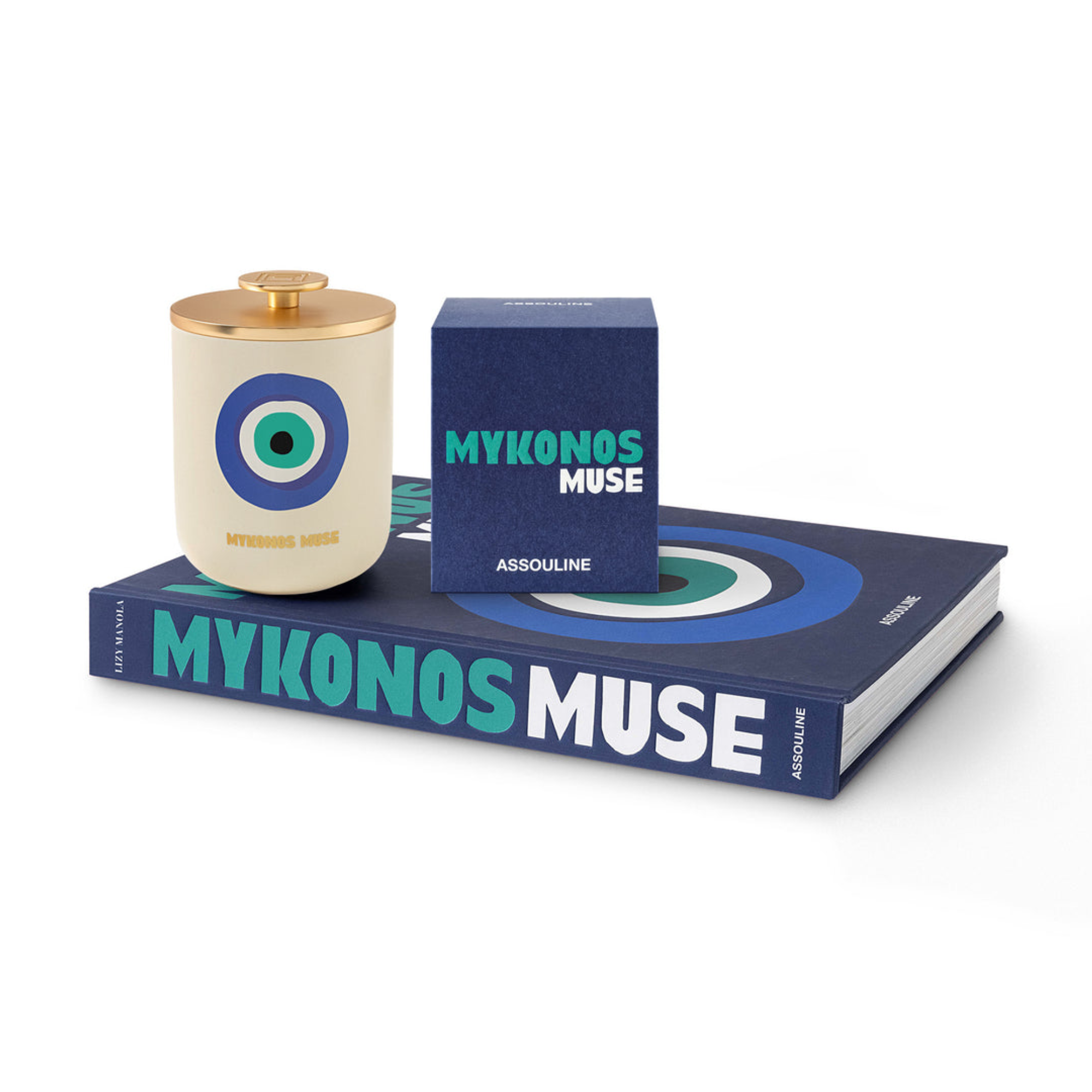 Mykonos - Candle and Book Gift Set