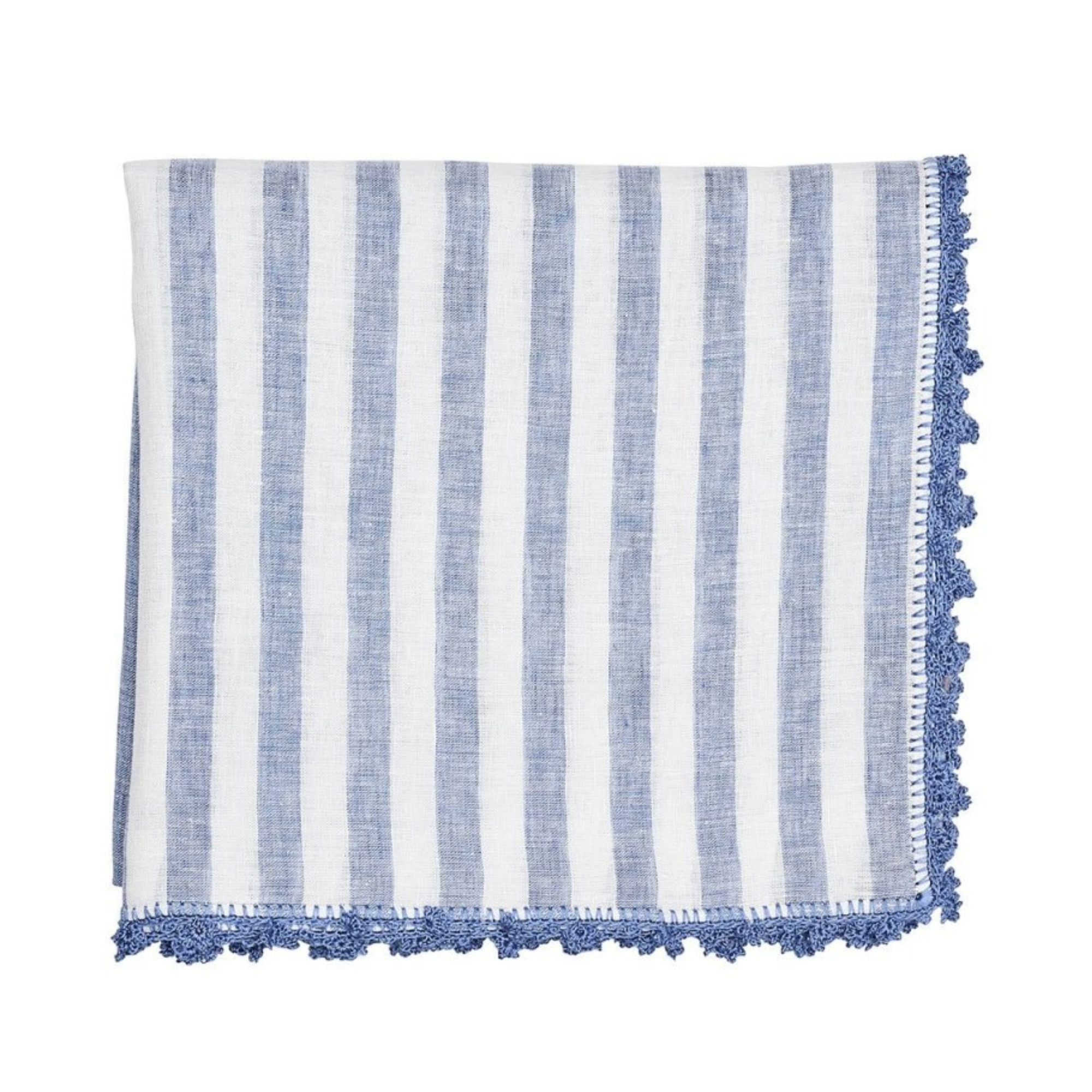 Linea Tablecloth in White & Blue