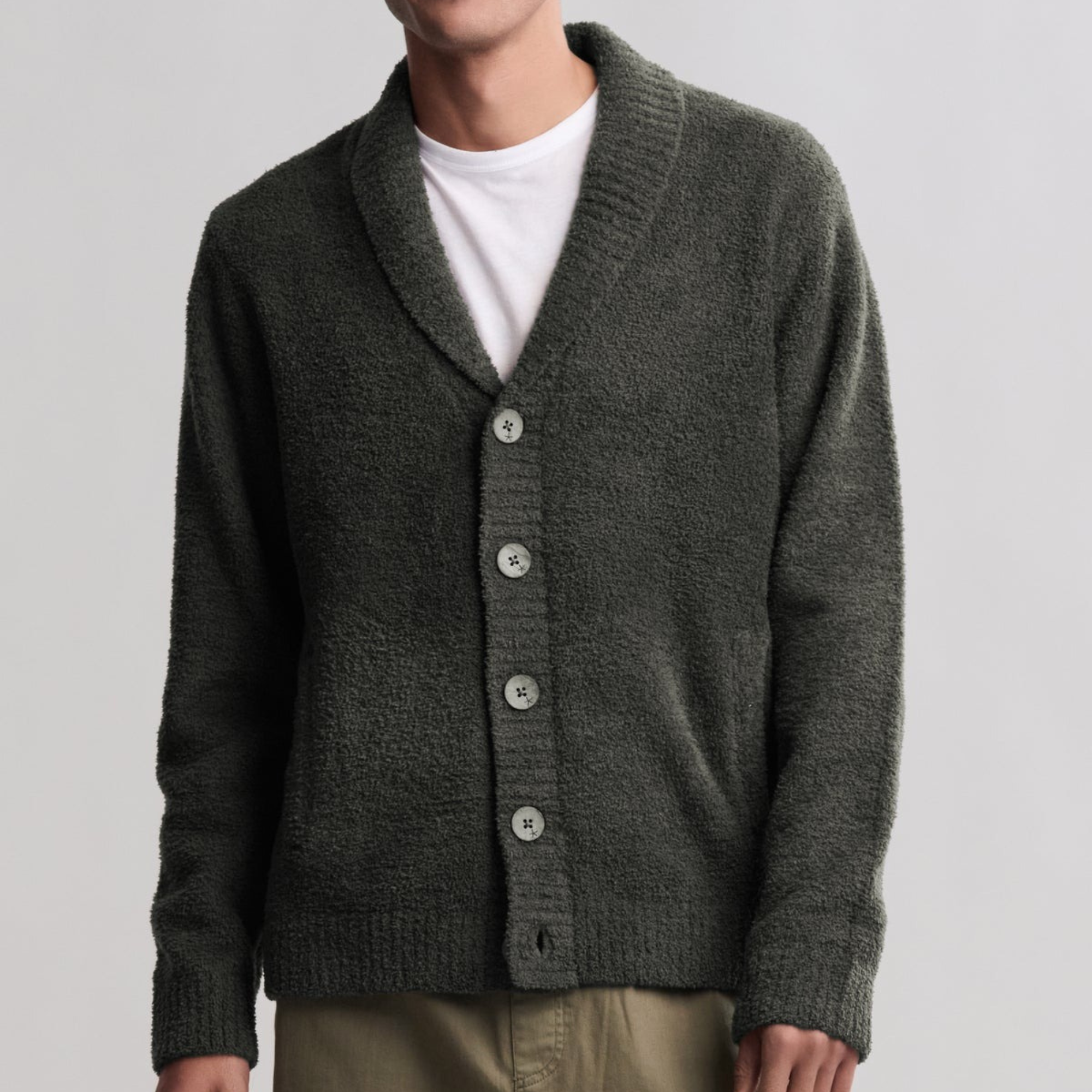 #color_Dark Moss | Men's CozyChic Cardigan
