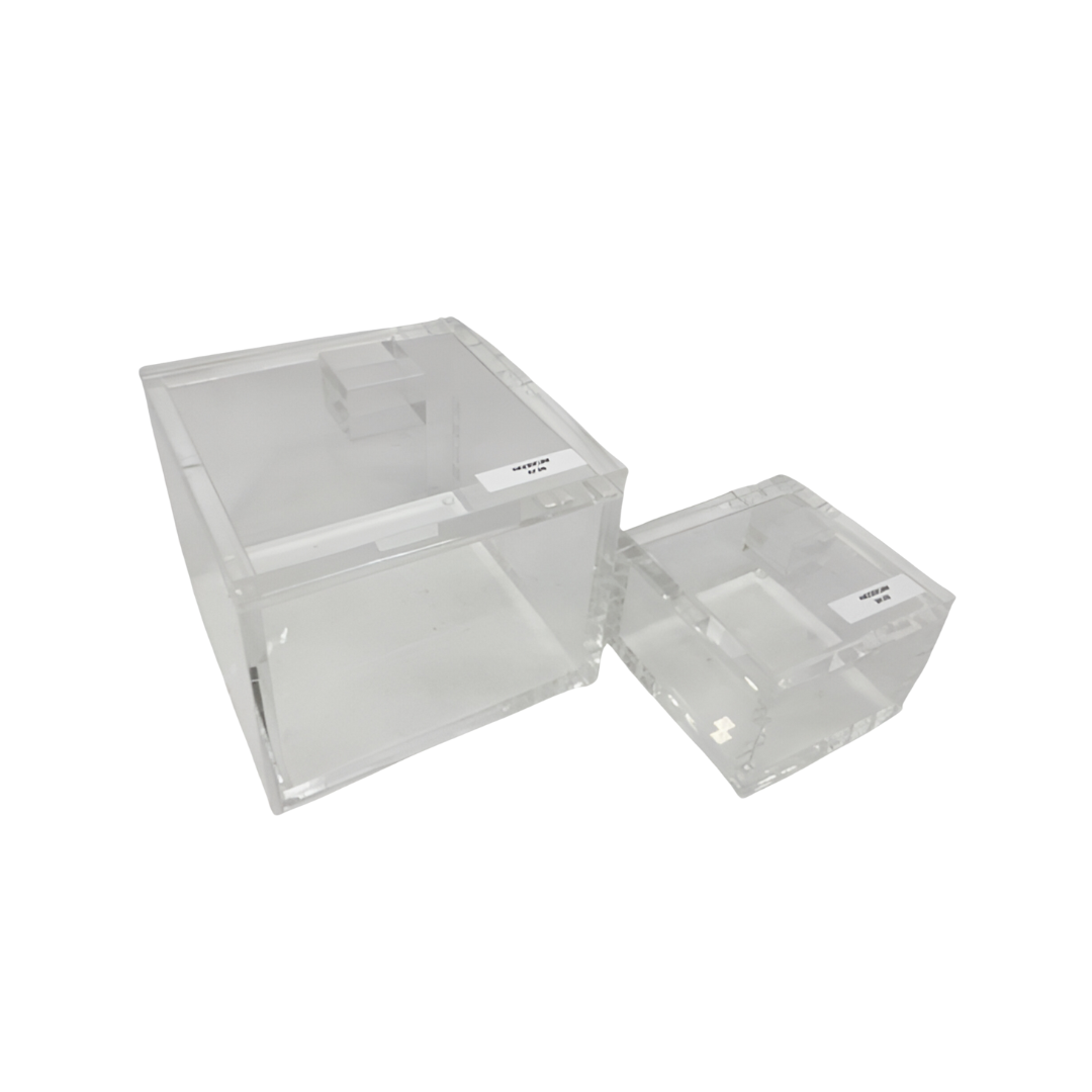 Clear Boxes with Knob on Lid