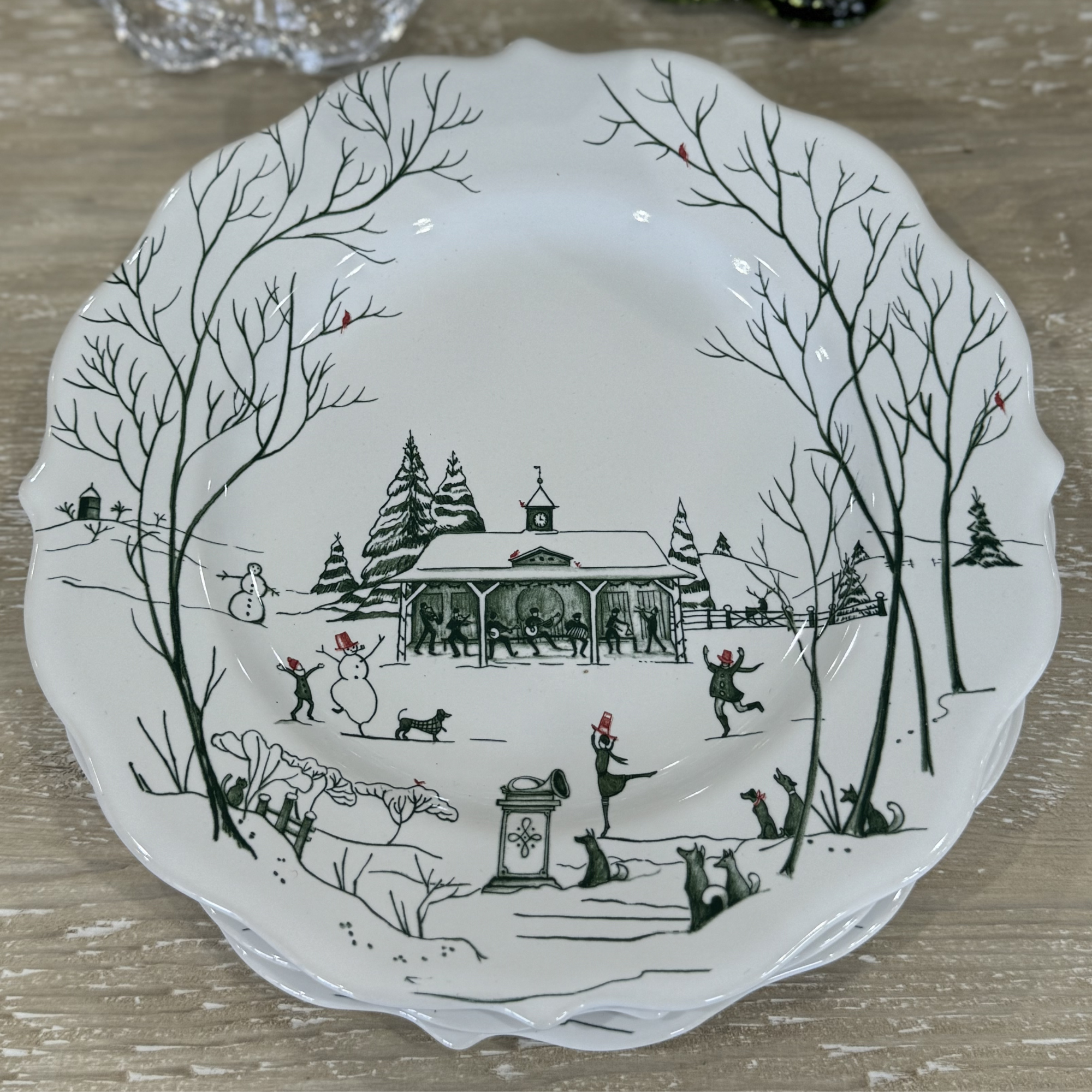 Country Estate Winter Frolic Party Plate Assorted - Set of 4