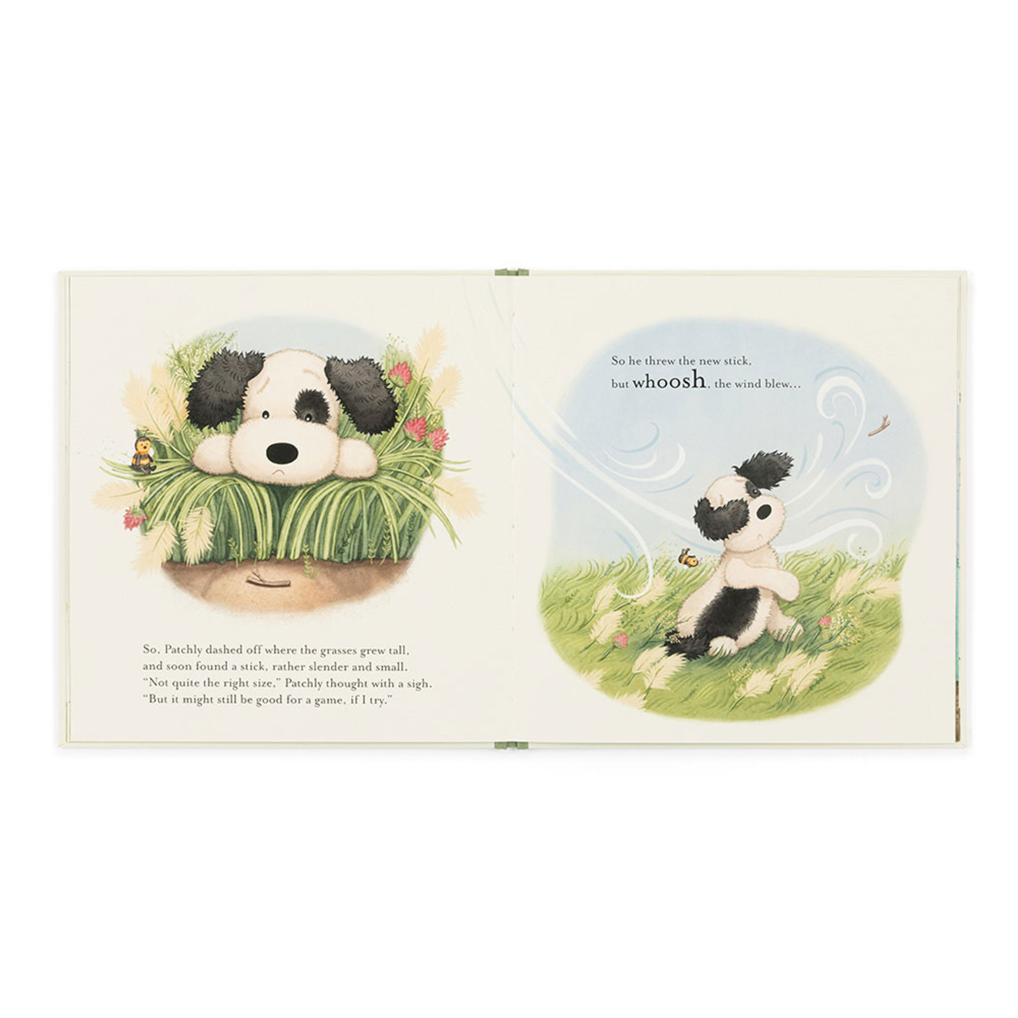 The Pick of the Sticks Book and Bashful Black & Cream Puppy