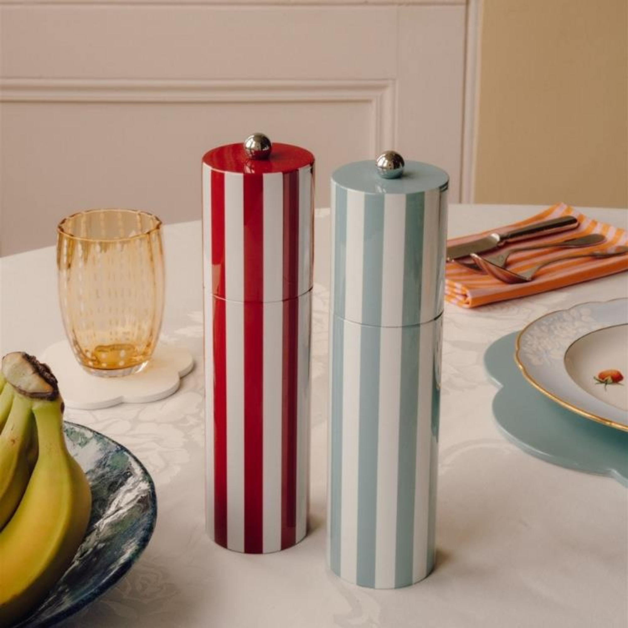 Striped Column Salt or Pepper Mill