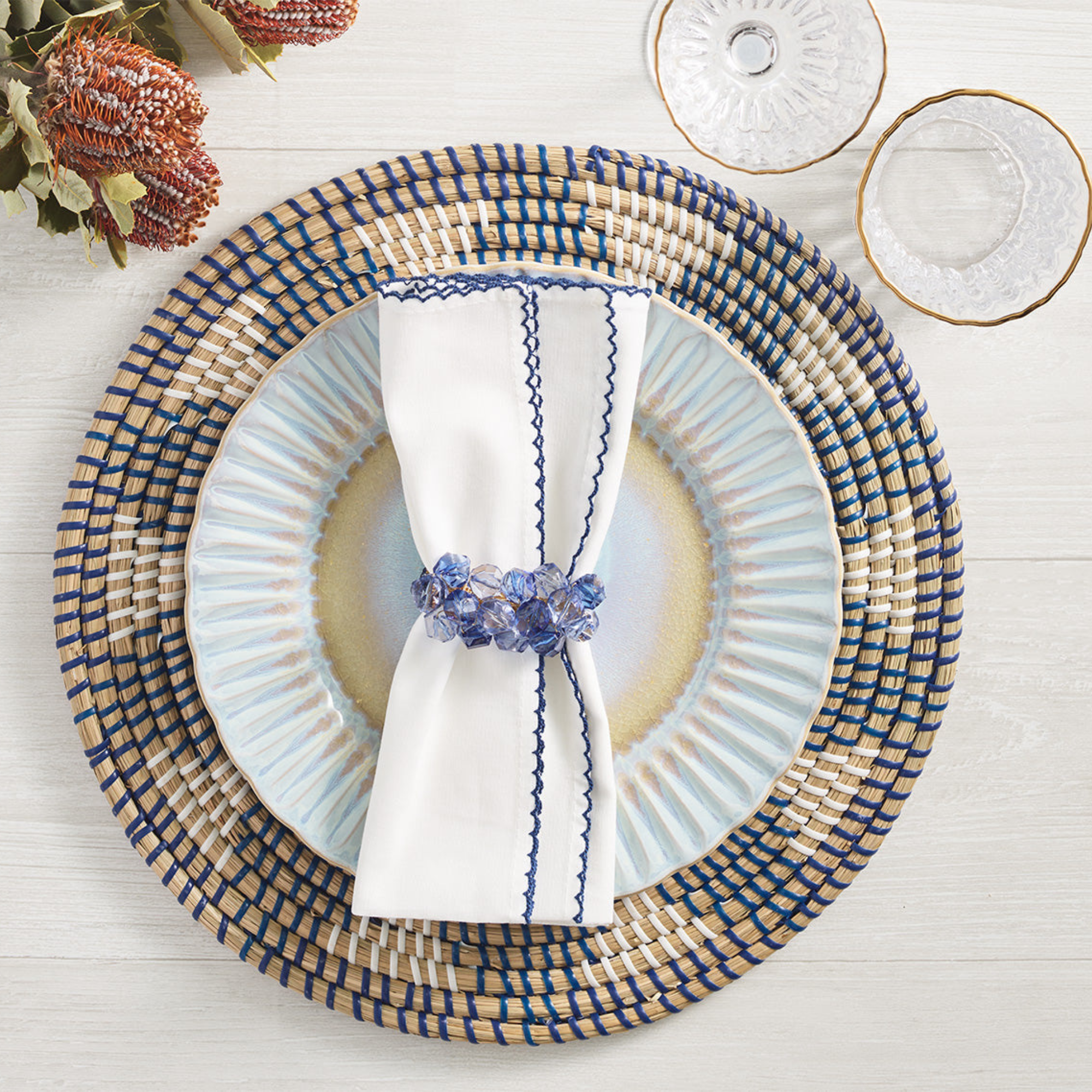 Majorelle Placemats in Navy - Set of 4