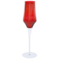 Vietri Contessa Red Champagne Glass (Set of 2)