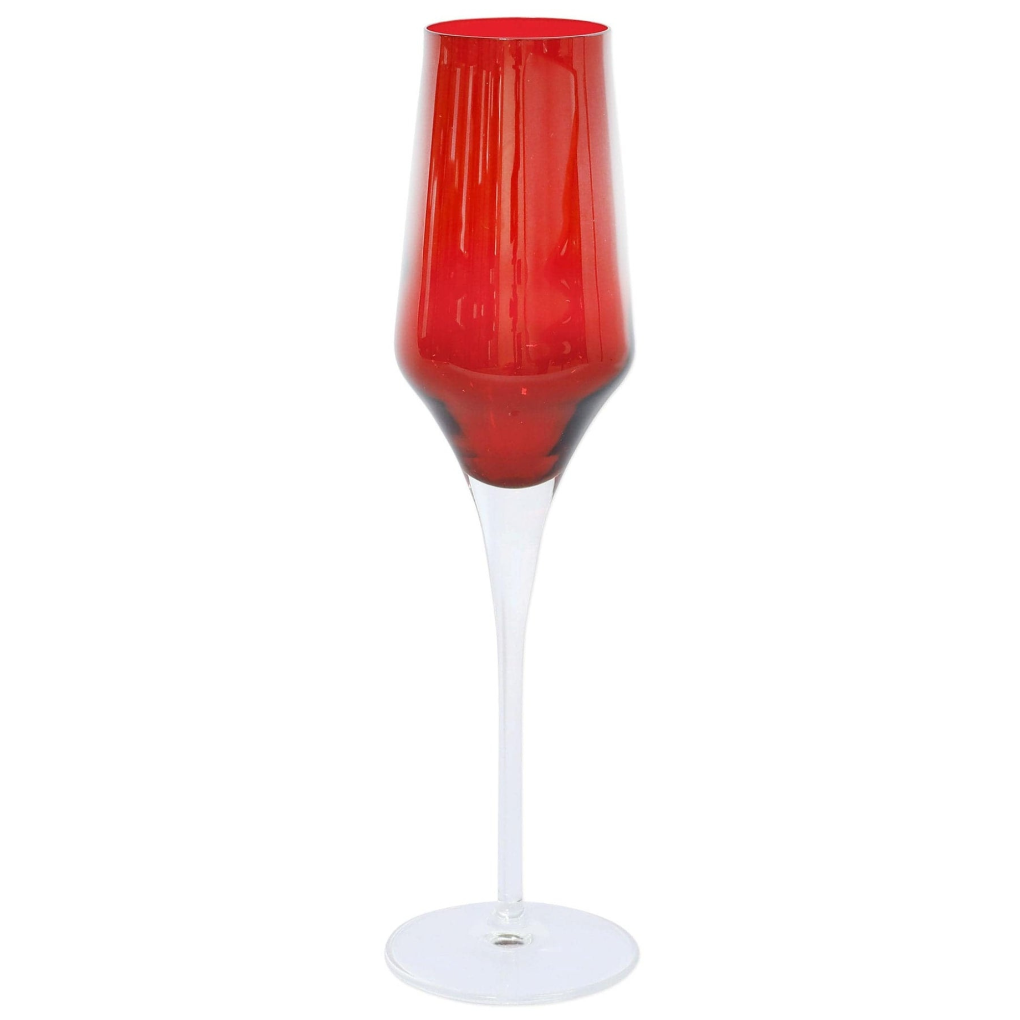 Contessa Red Champagne Glass - Set of 2