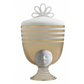 Sister Louise Thai Vase in White with Glossy Gold Graphics