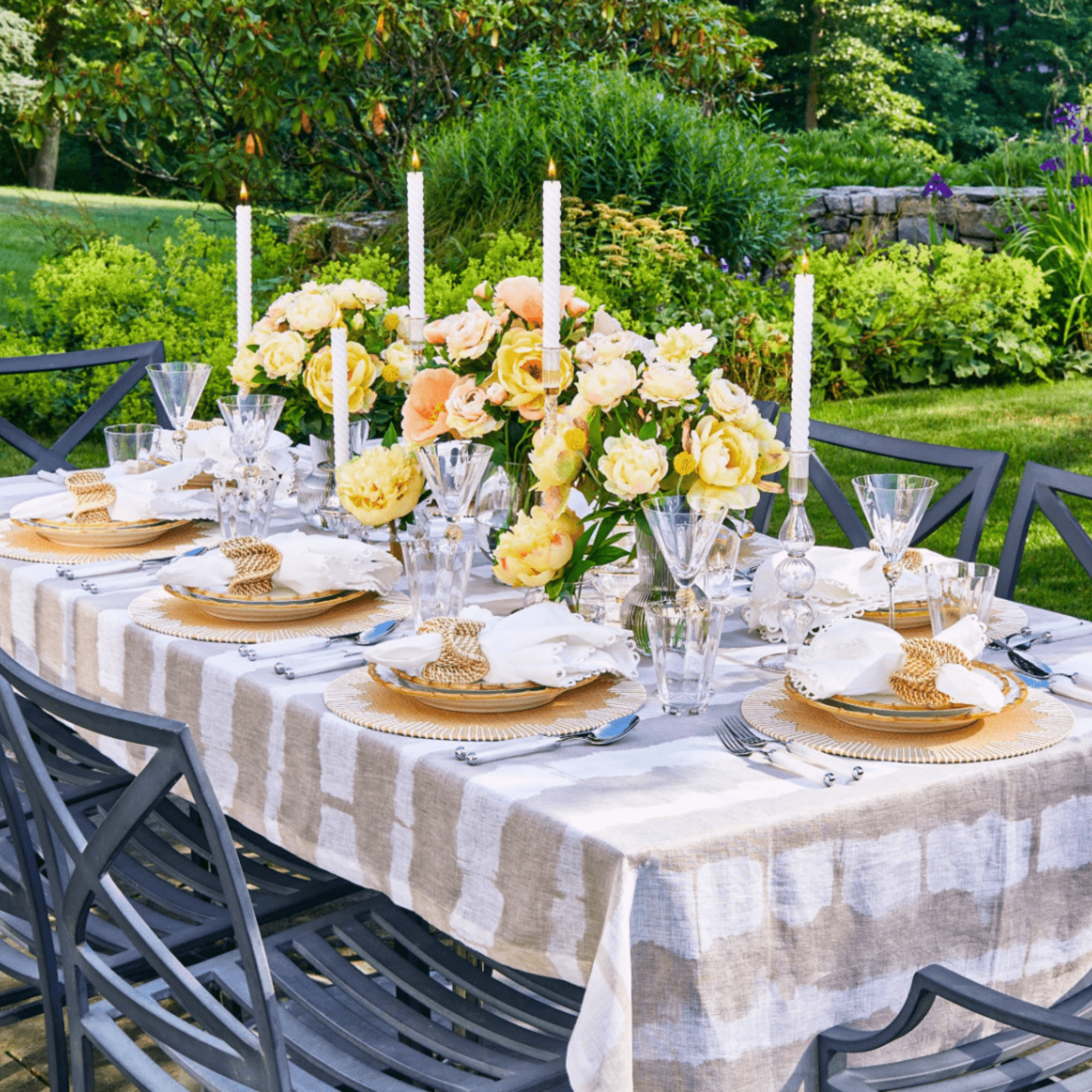 Ruffle Napkin Ring in Natural - Set of 4