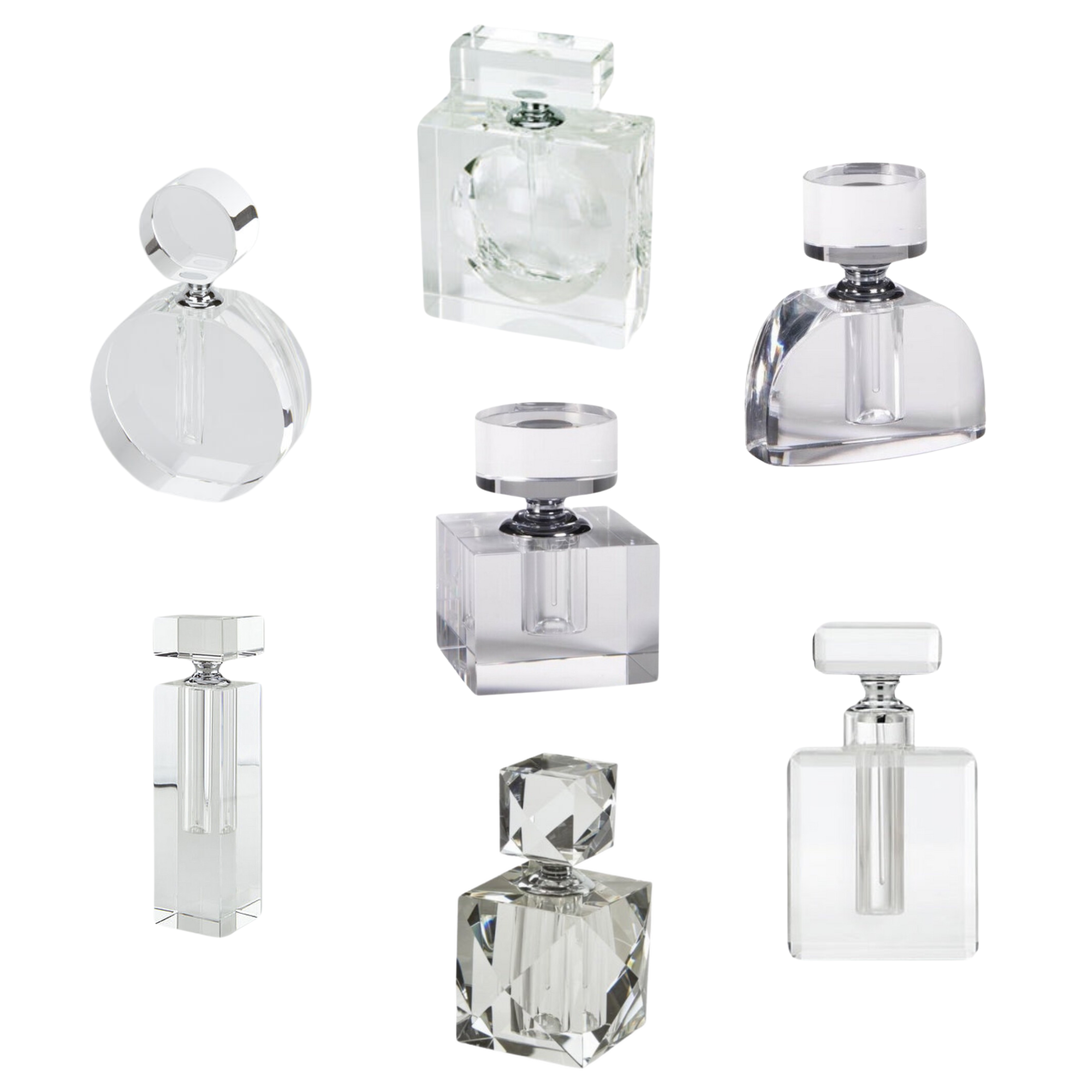 Crystal Glass Square Diamond Perfume Bottle