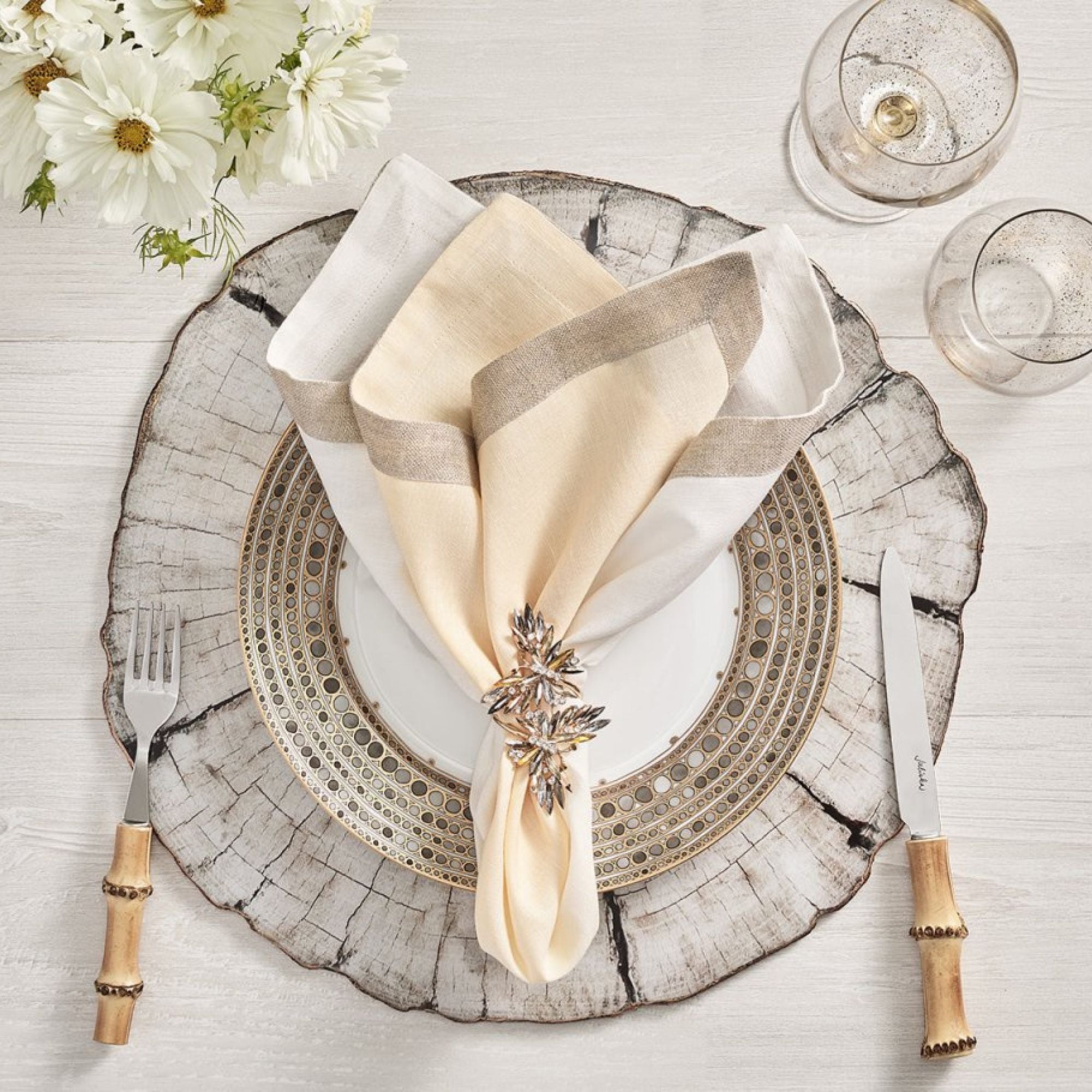 Birch Placemat in Ivory & Natural - Set of 4