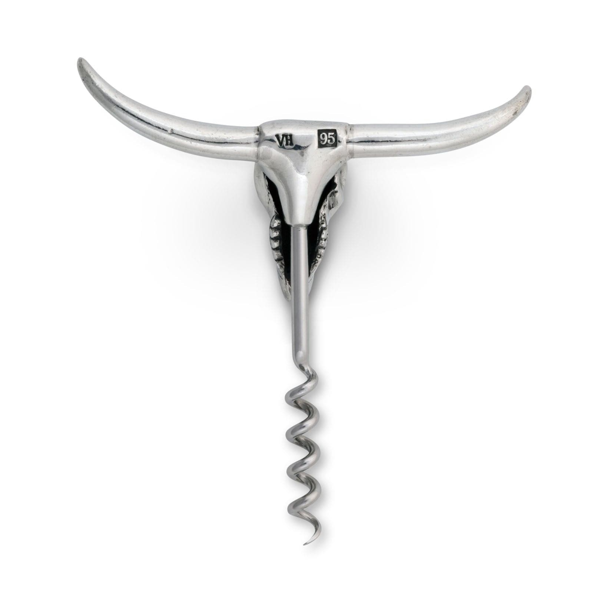 Pewter Cow Longhorn Wine Pull