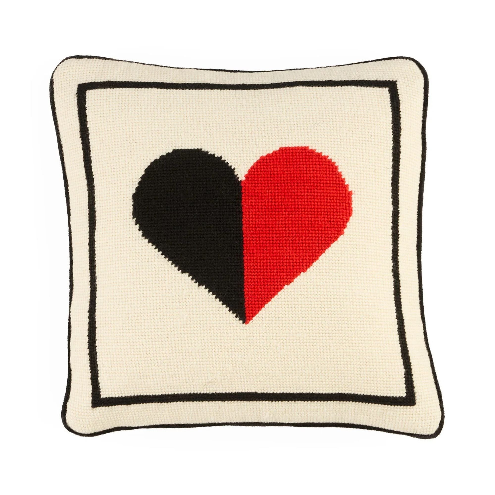 Hearts Needlepoint Pillow