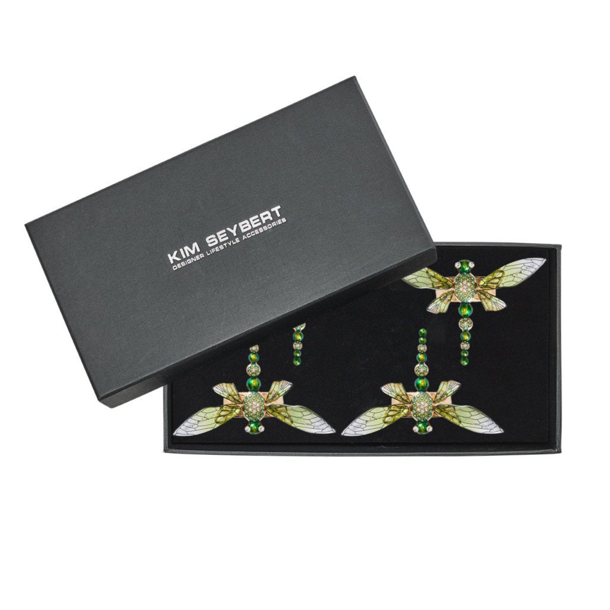 Dragonfly Napkin Ring in Green - Set of 4