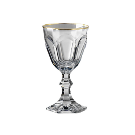 Dolce Vita Gold Thread Water Goblet - Set of 4