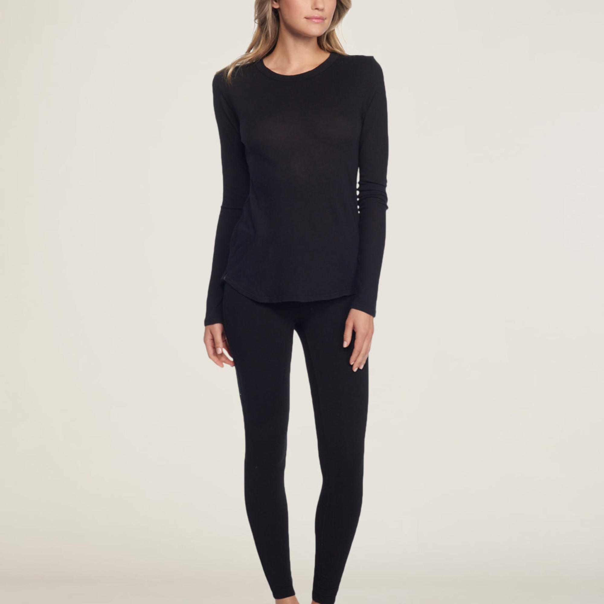 Malibu Collection Women's Loose Jersey Long Sleeve Tee