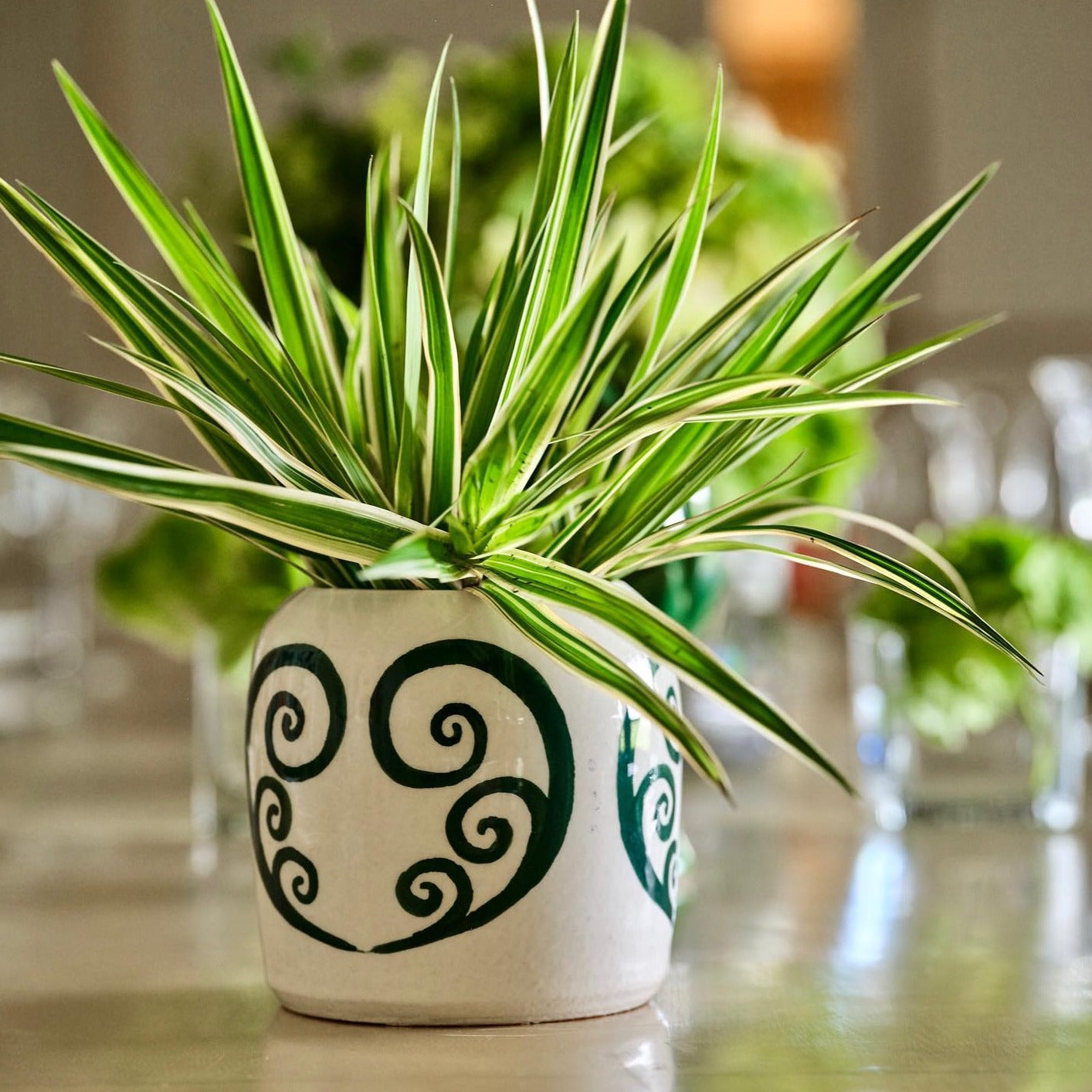 Peacock Green Cycladic Vases