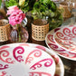 Athenee Two Tone Pink Peacock Dinner Plate (Set of 2)