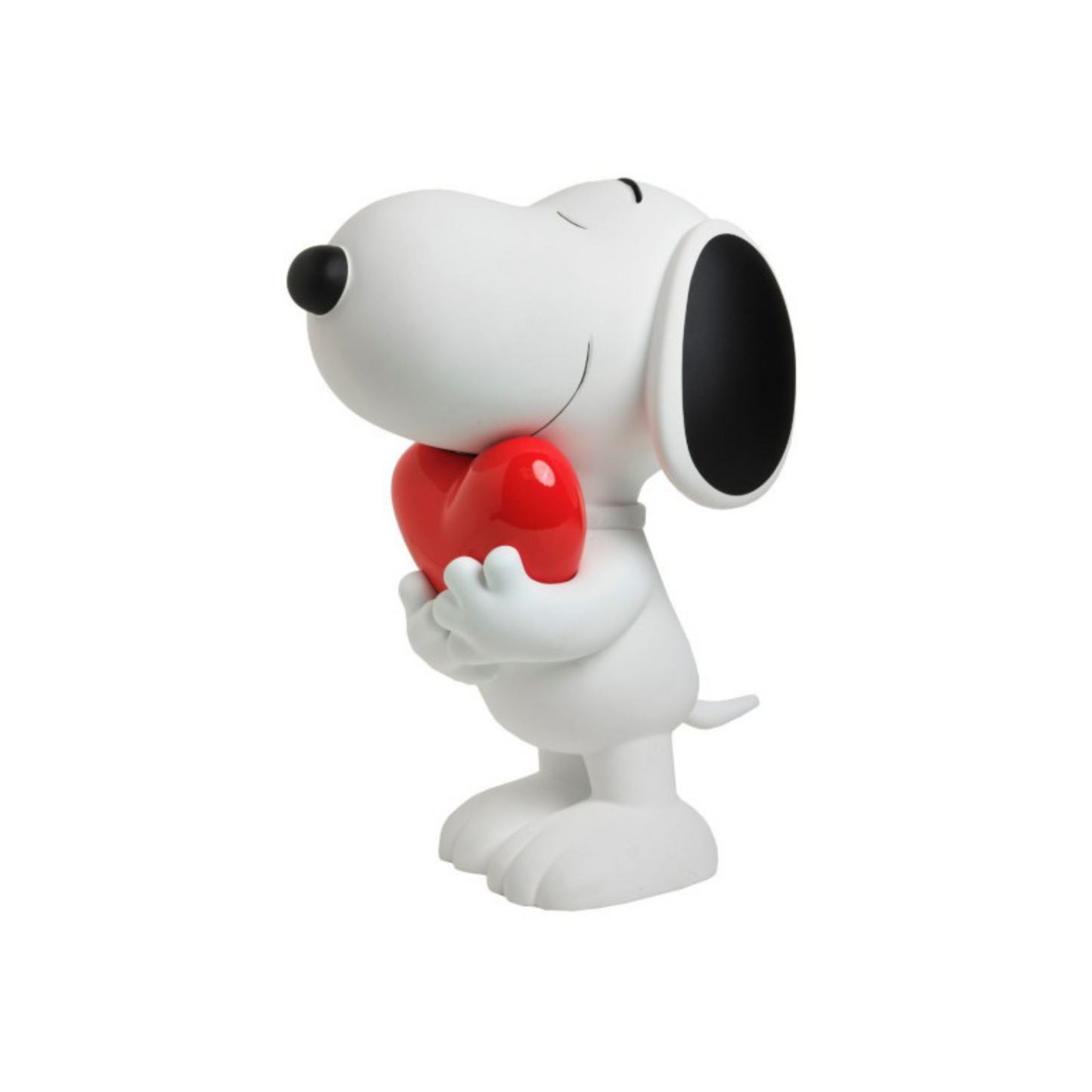 Original Snoopy Heart Sculpture with a Red Heart