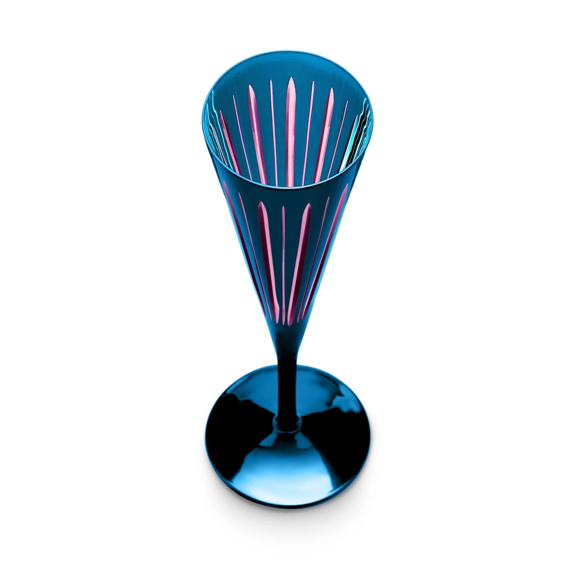 Prism Champagne Flutes Blue - Set of 4