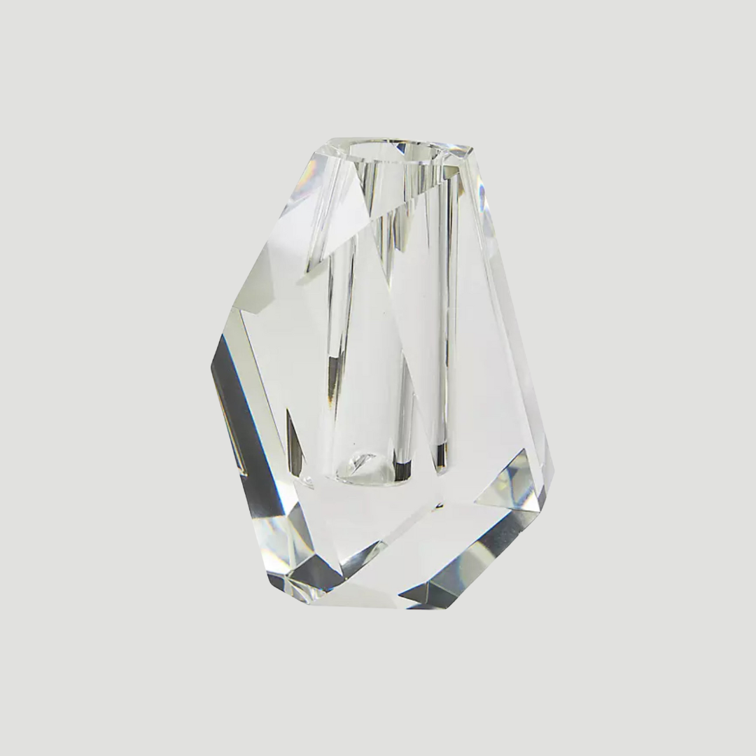 Crystal "Rock Shape" Bud Vase