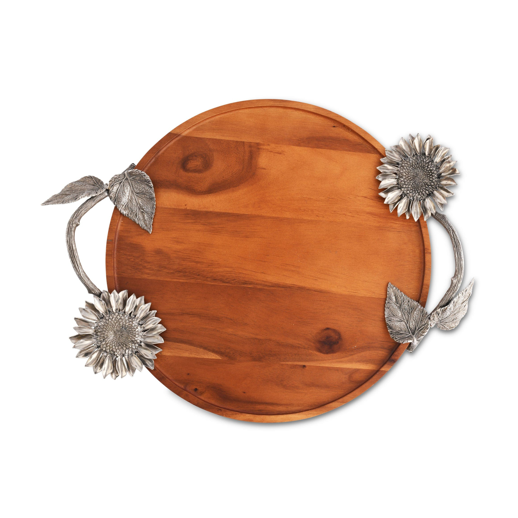 Sunflower Wood Serving Tray