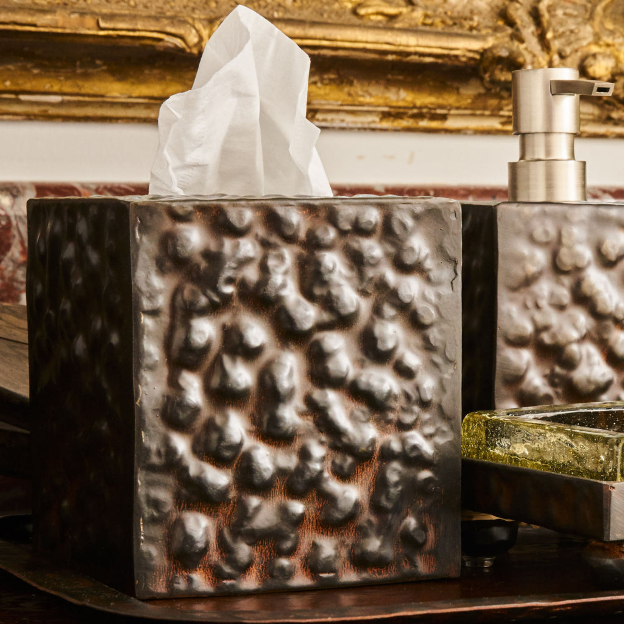 Hammered Tissue Box