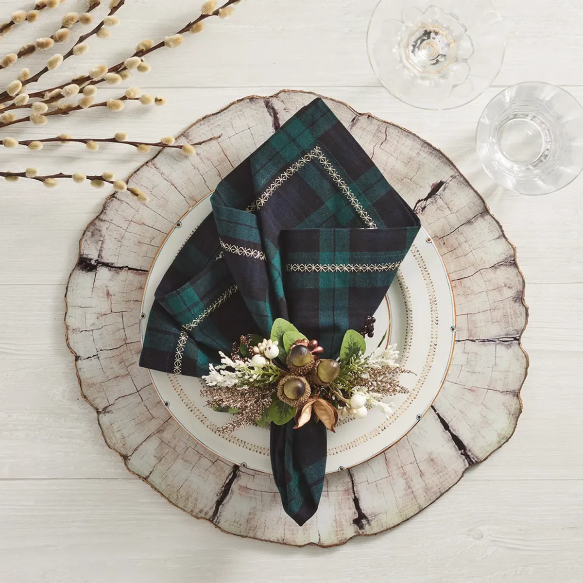 Watchplaid Napkin in Blue & Green - Set of 4