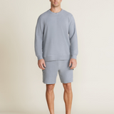 Malibu Collection Men's Brushed Fleece Split Neck Pullover