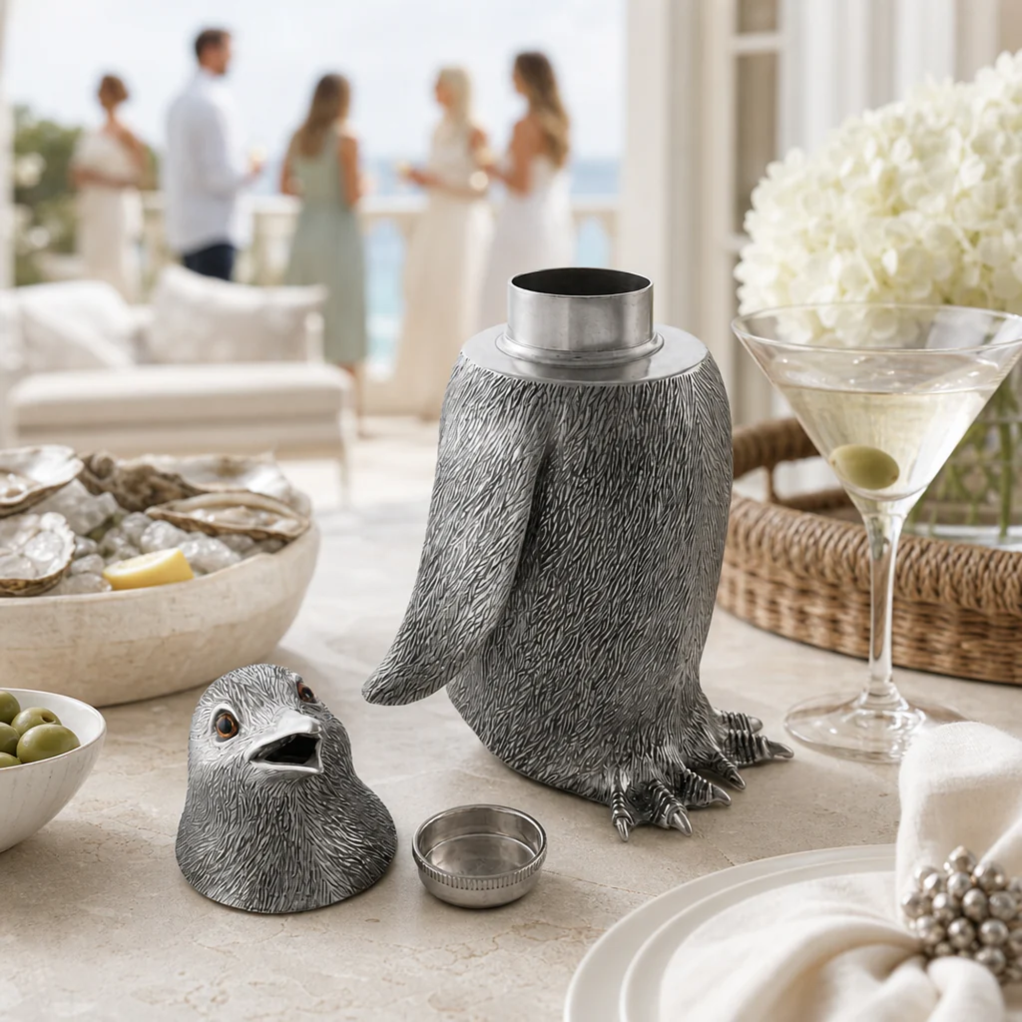 Pewter Penguin Cocktail Shaker