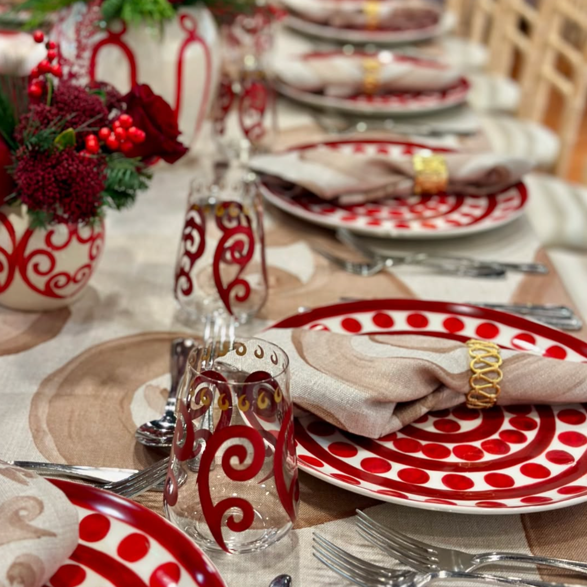 Symi Red Dinner Plate