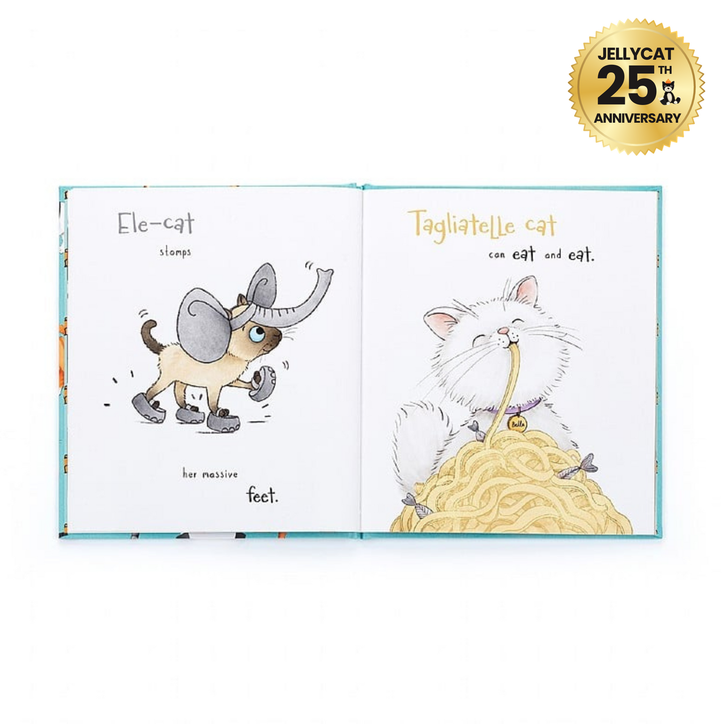 Jellycat Jack with All Kinds of Cats Book
