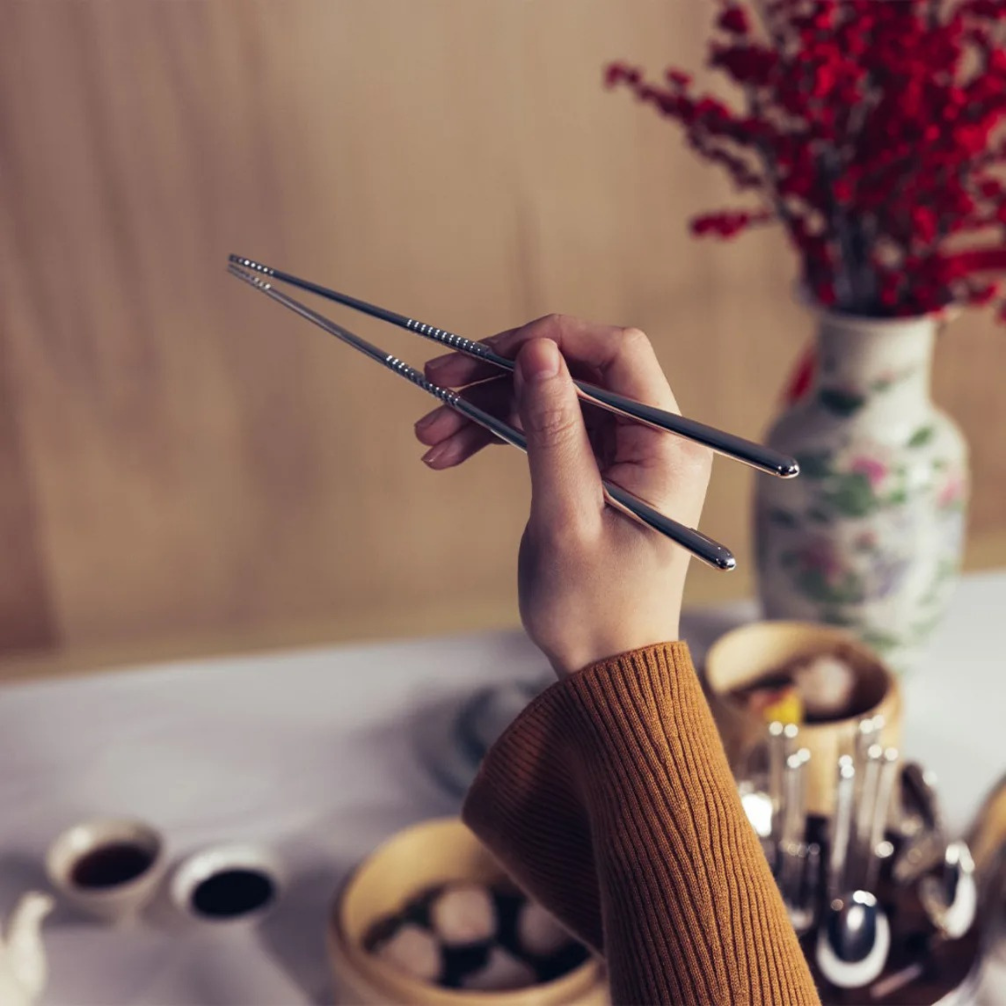 Mood Asia Silver-Plated Chopsticks