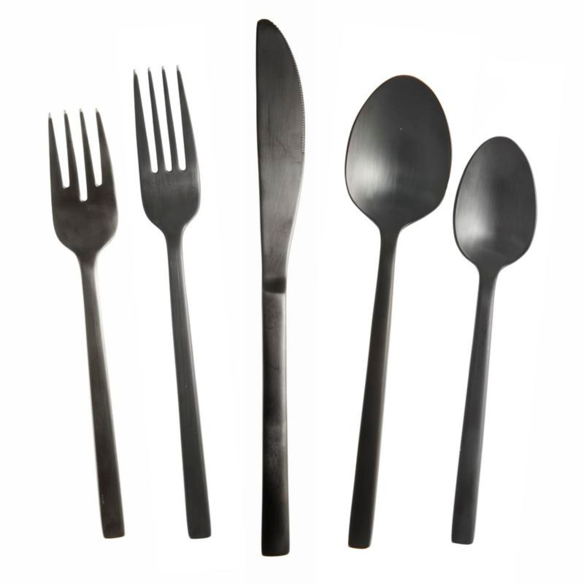 Arezzo Brushed Black 20pc Flatware Set