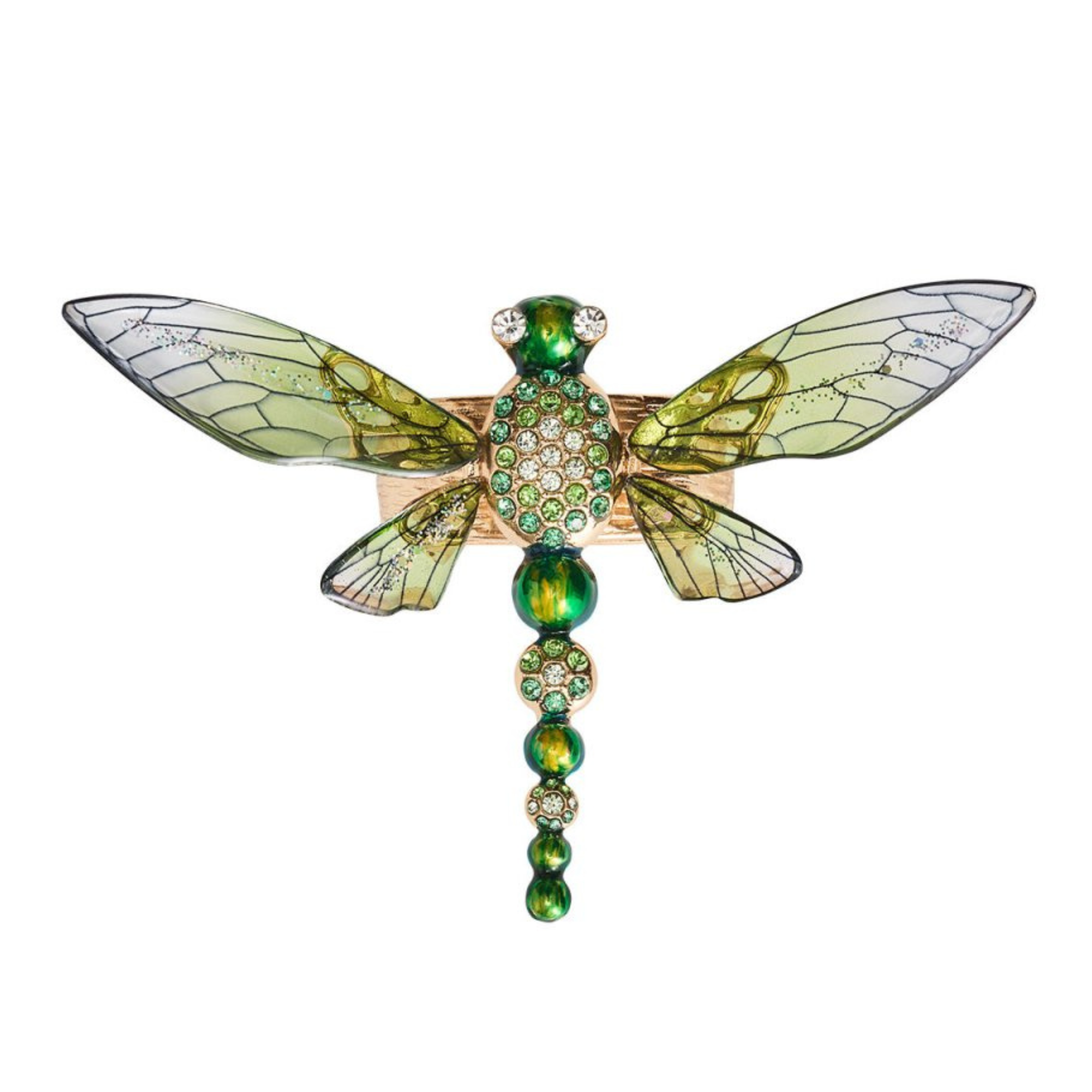 Dragonfly Napkin Ring in Green - Set of 4