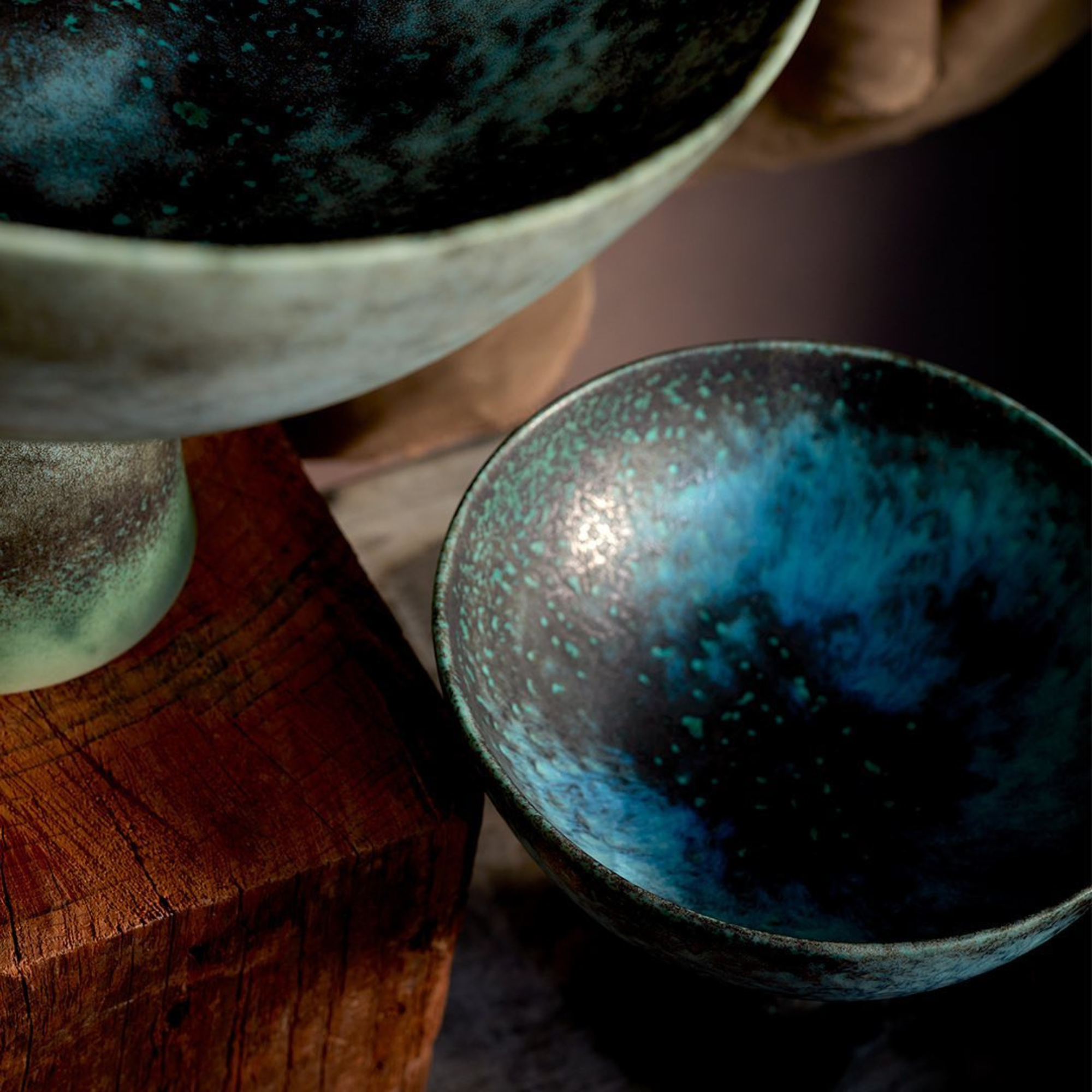 Terra Small Bronze Bowl on Stand