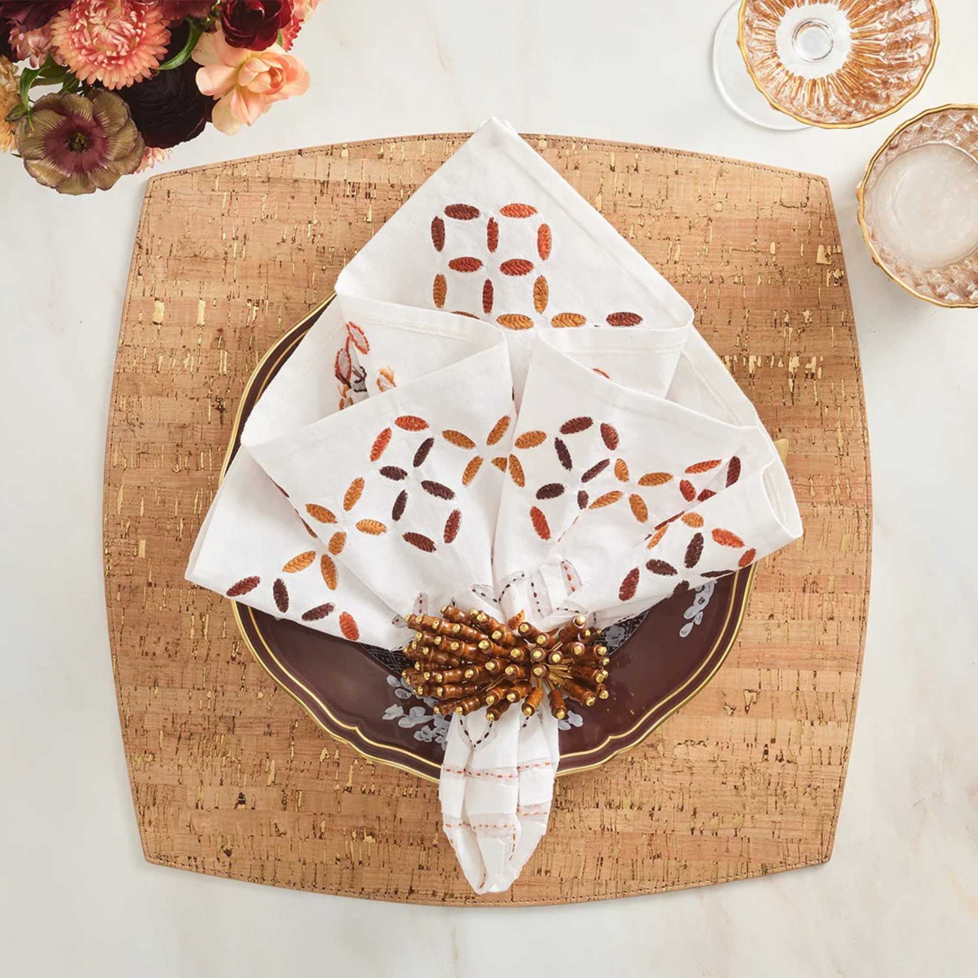 Whistler Placemat in Natural & Gold - Set of 4