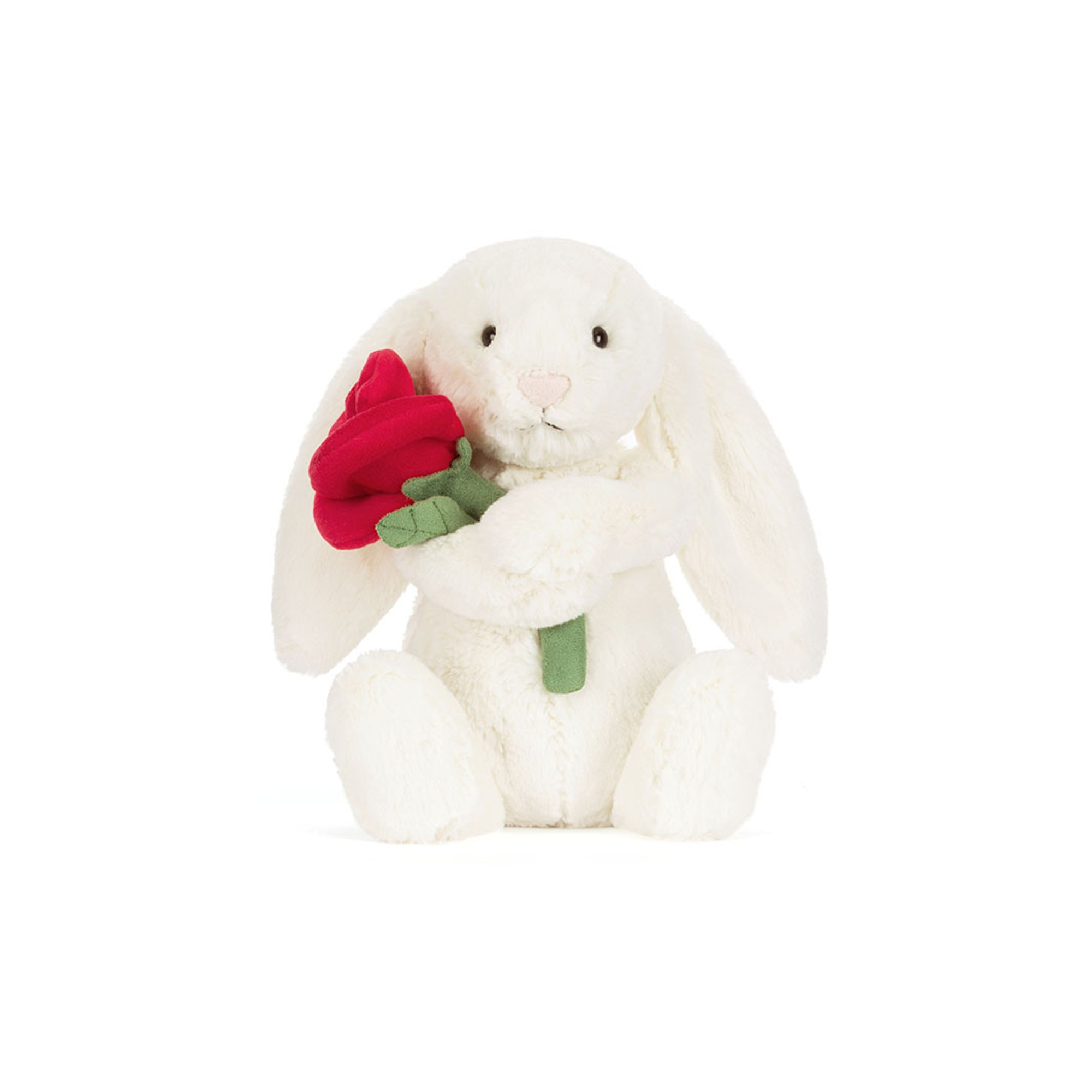 Cream Bunny with Rose