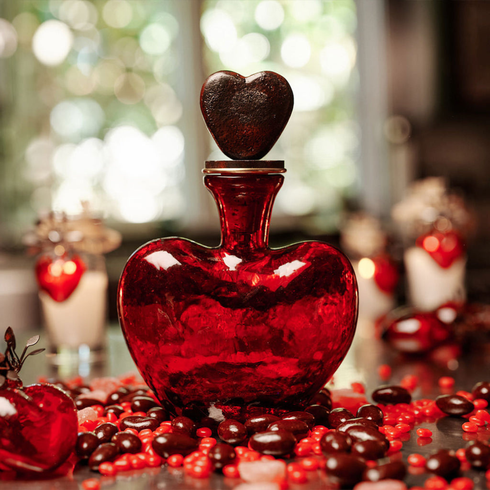 Dos Corazones Heart Decanter