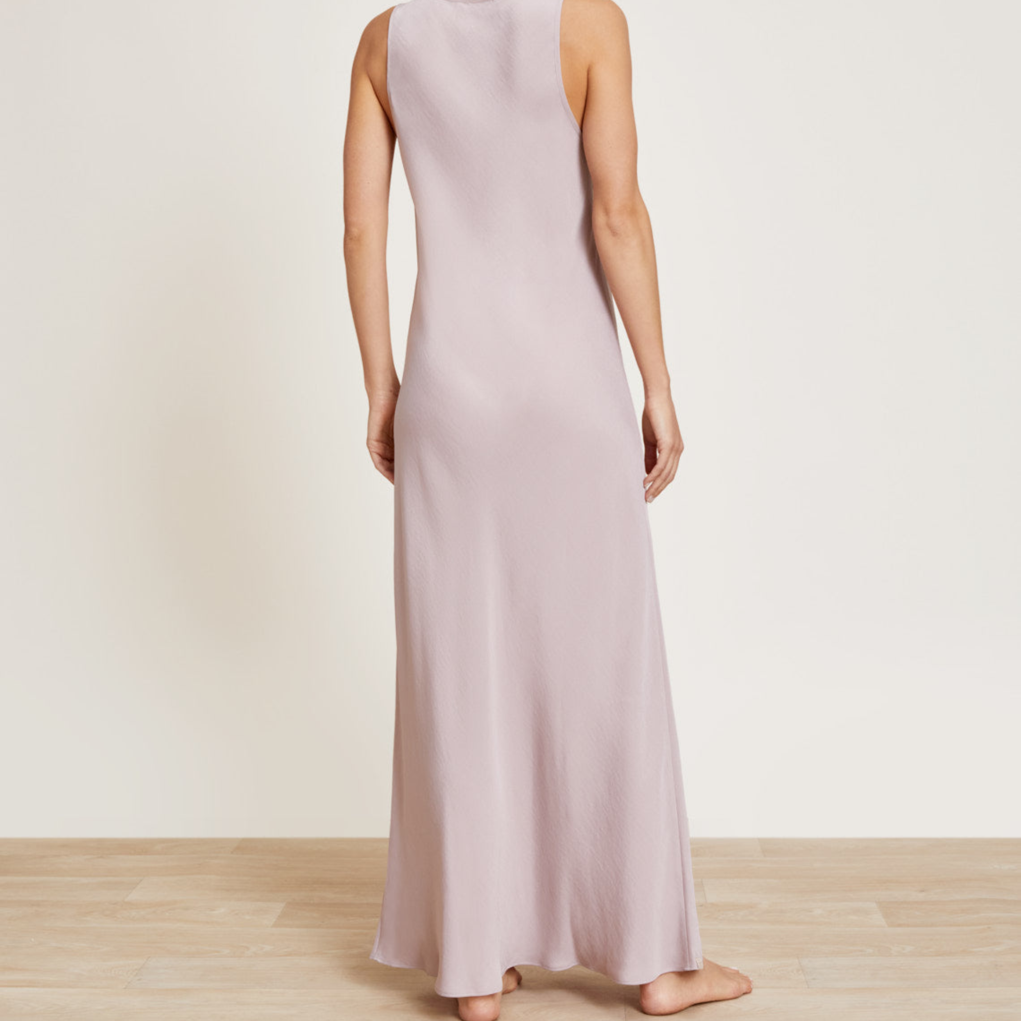 Washed Satin Long Tank Dress