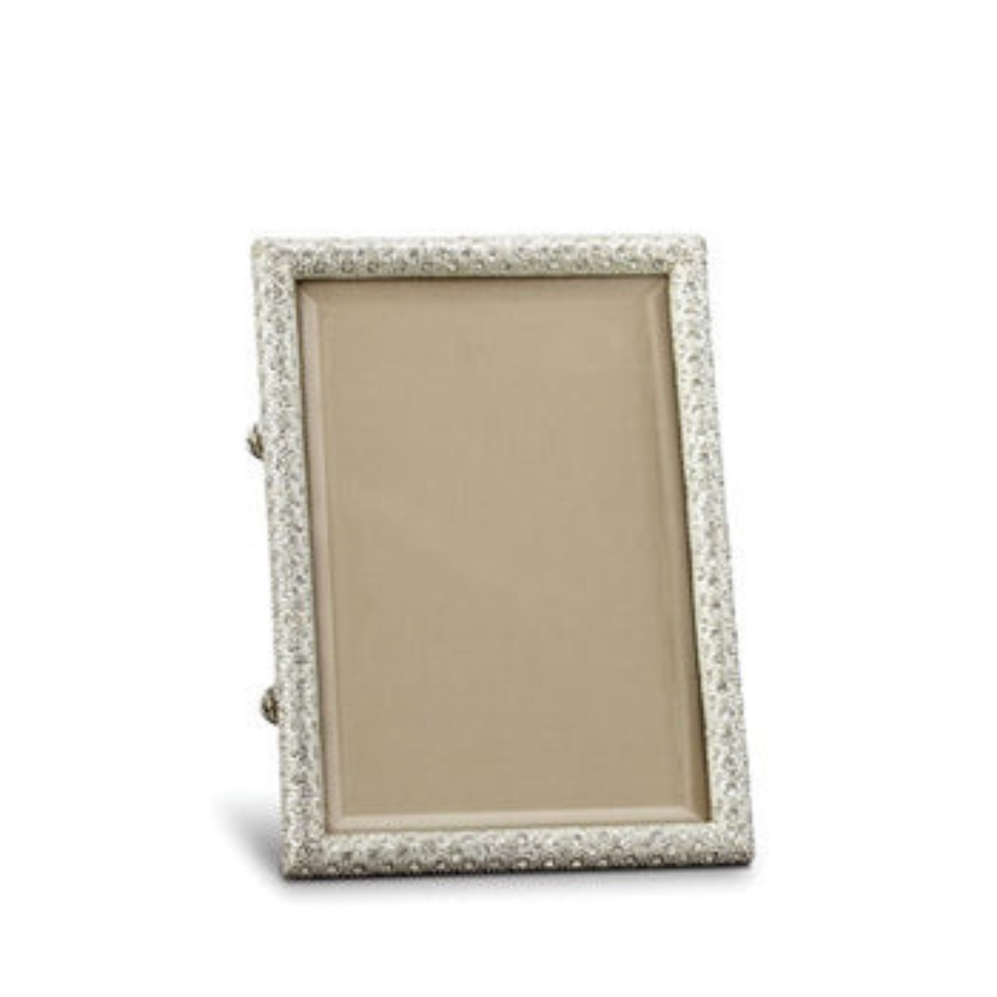 Platinum Rectangular Pave Frame