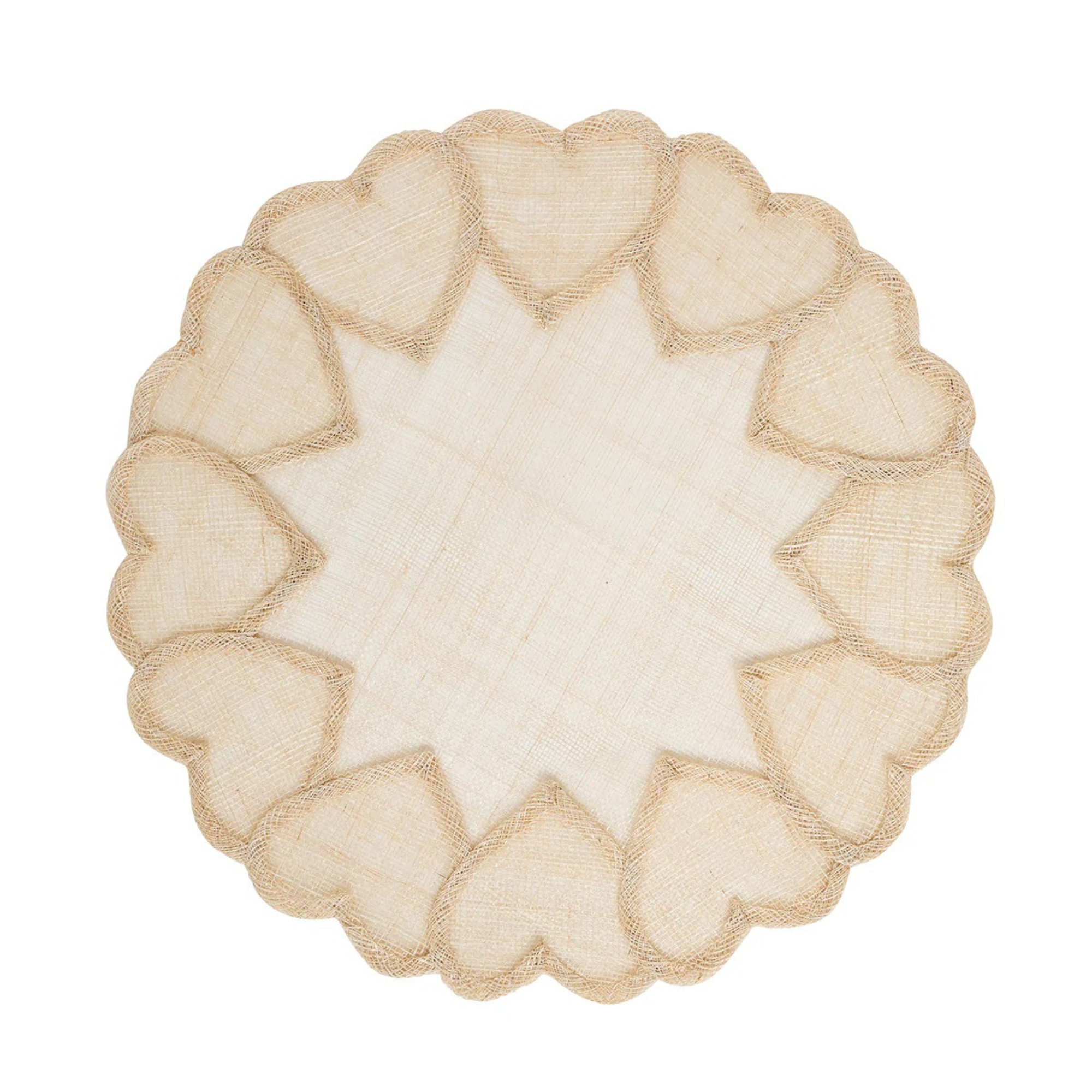 Heart Placemat in Natural - Set of 4