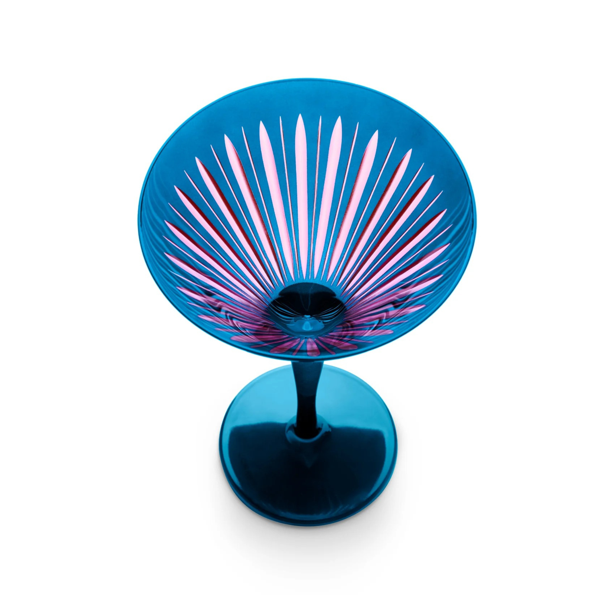Prism Martini Glasses Blue - Set of 4