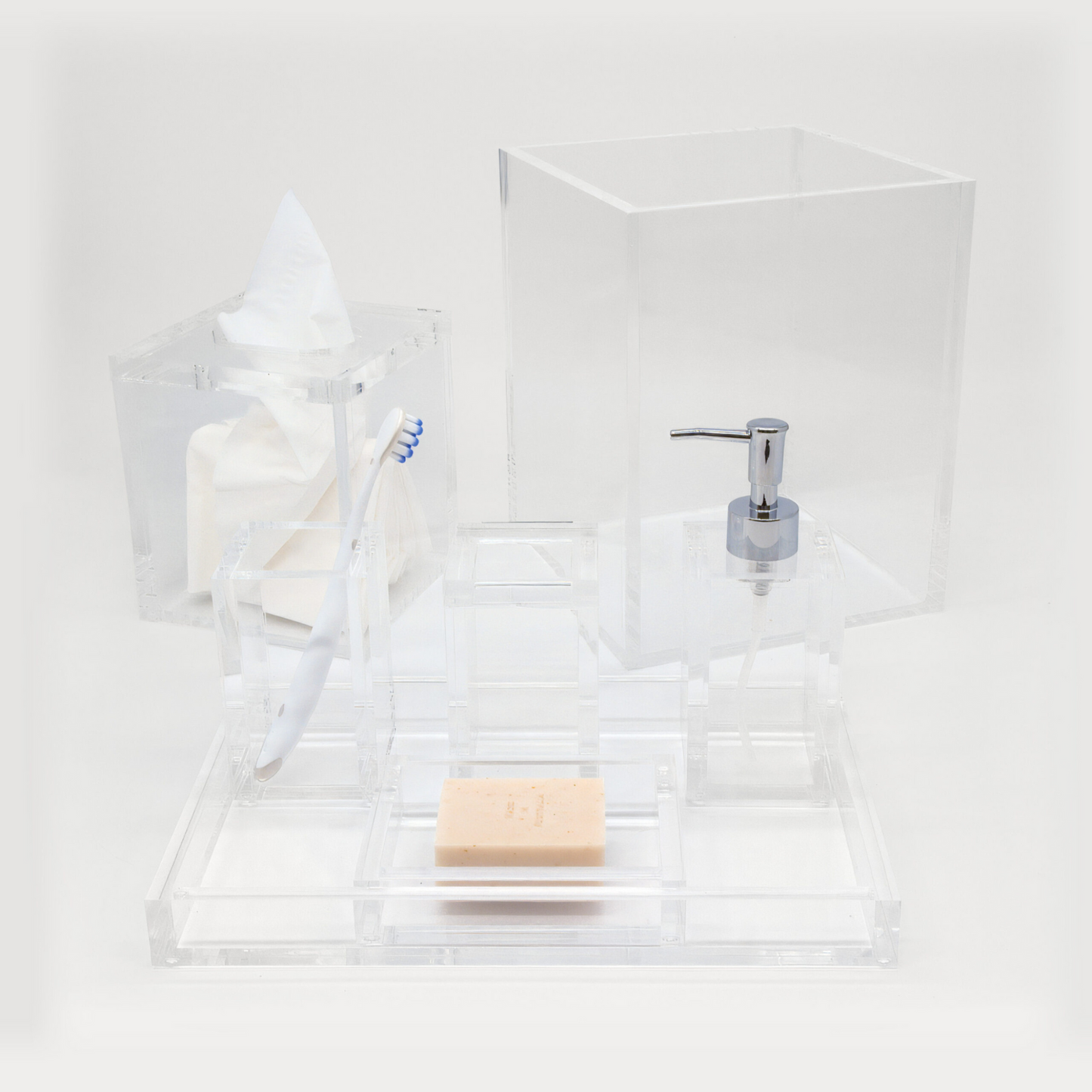 Lucite Bathroom Set