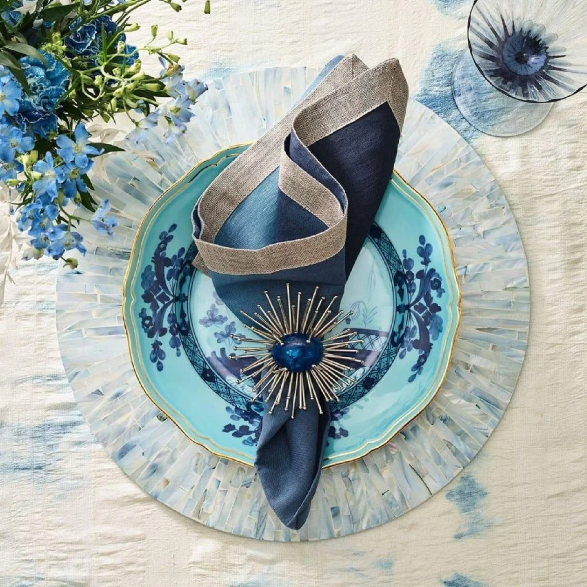 Tahiti Placemat in Periwinkle - Set of 4